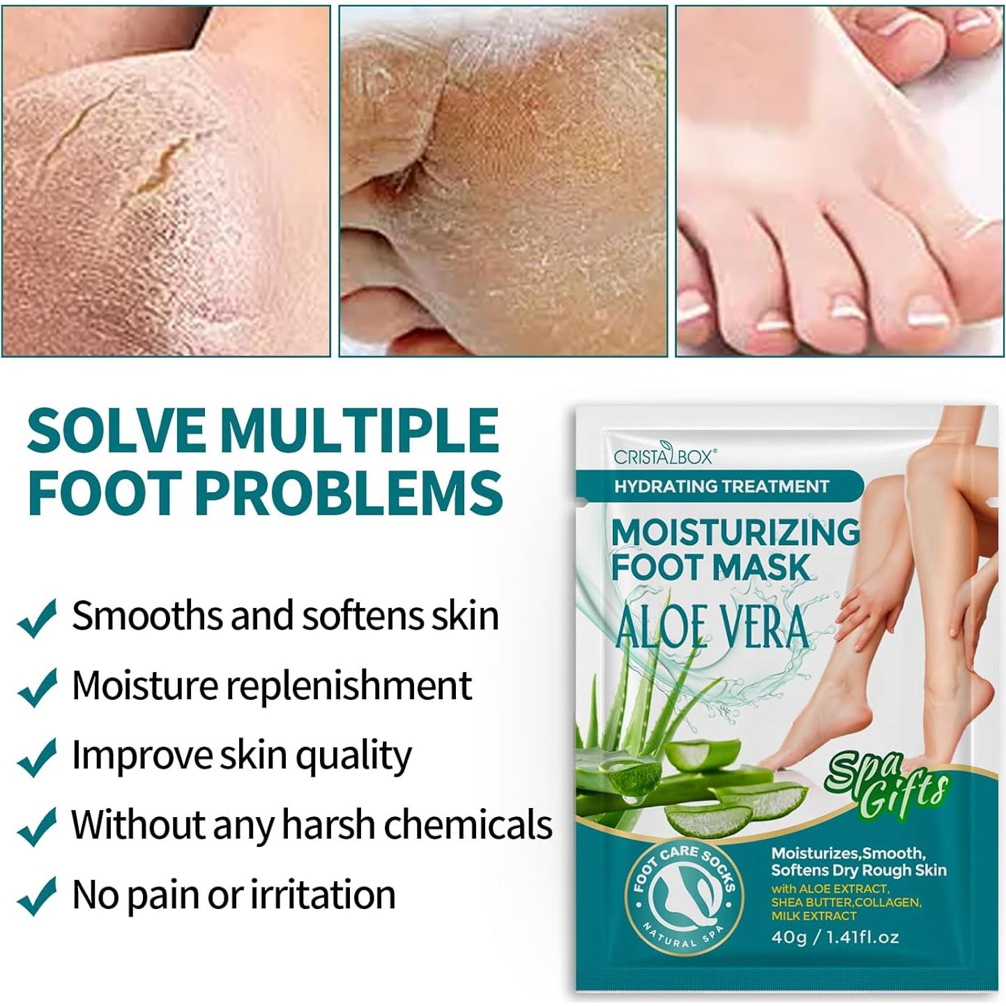 Mascarilla Hidratante para Pies Cristalbox - 5 Paquetes