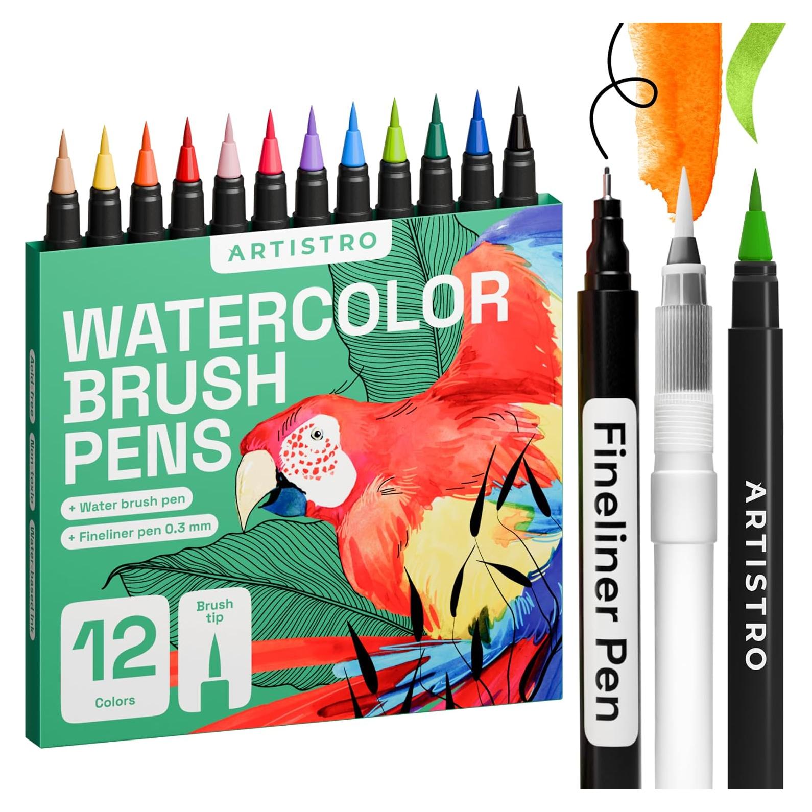 Marcadores Acuarelables ARTISTRO 12 Colores - No Tóxicos
