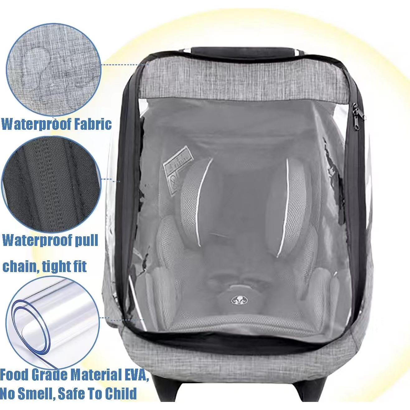 Cubierta de Lluvia para Asiento de Coche Bebé EVA Impermeable