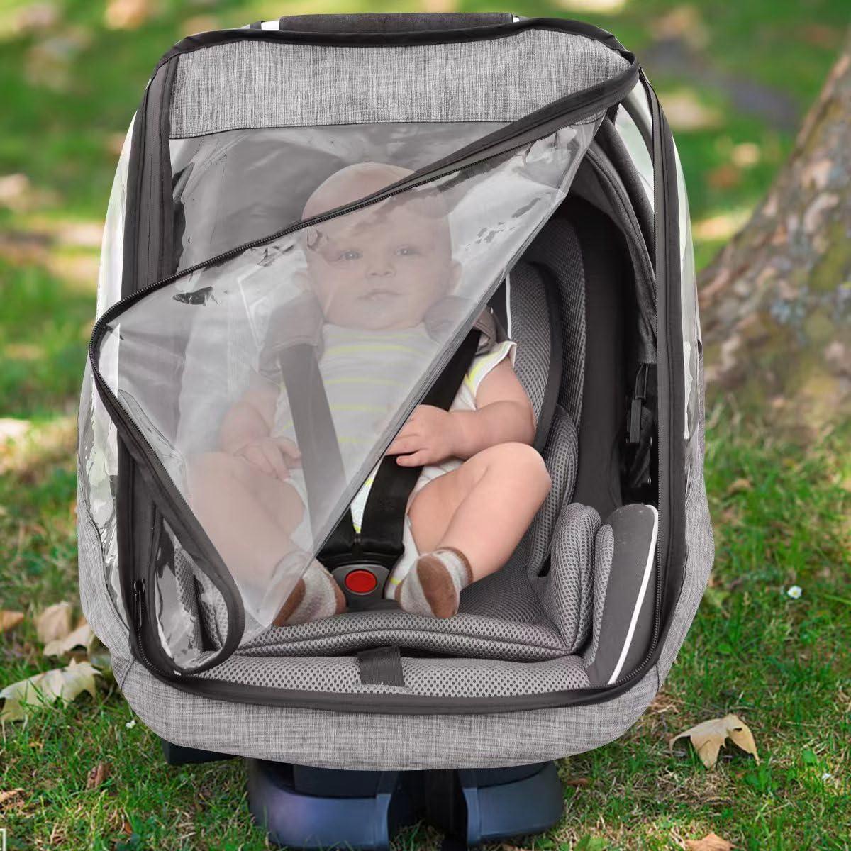 Cubierta de Lluvia para Asiento de Coche Bebé EVA Impermeable