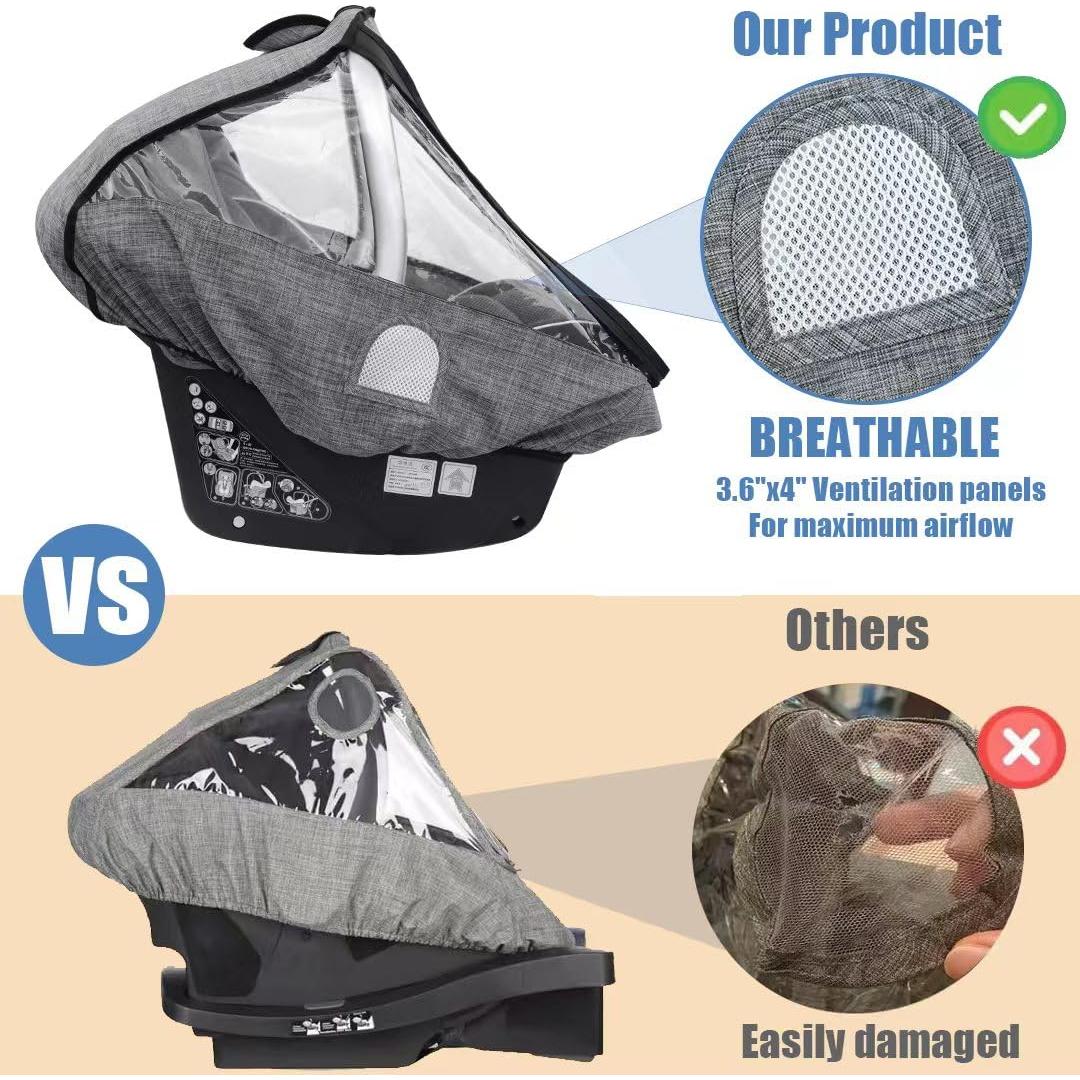 Cubierta de Lluvia para Asiento de Coche Bebé EVA Impermeable