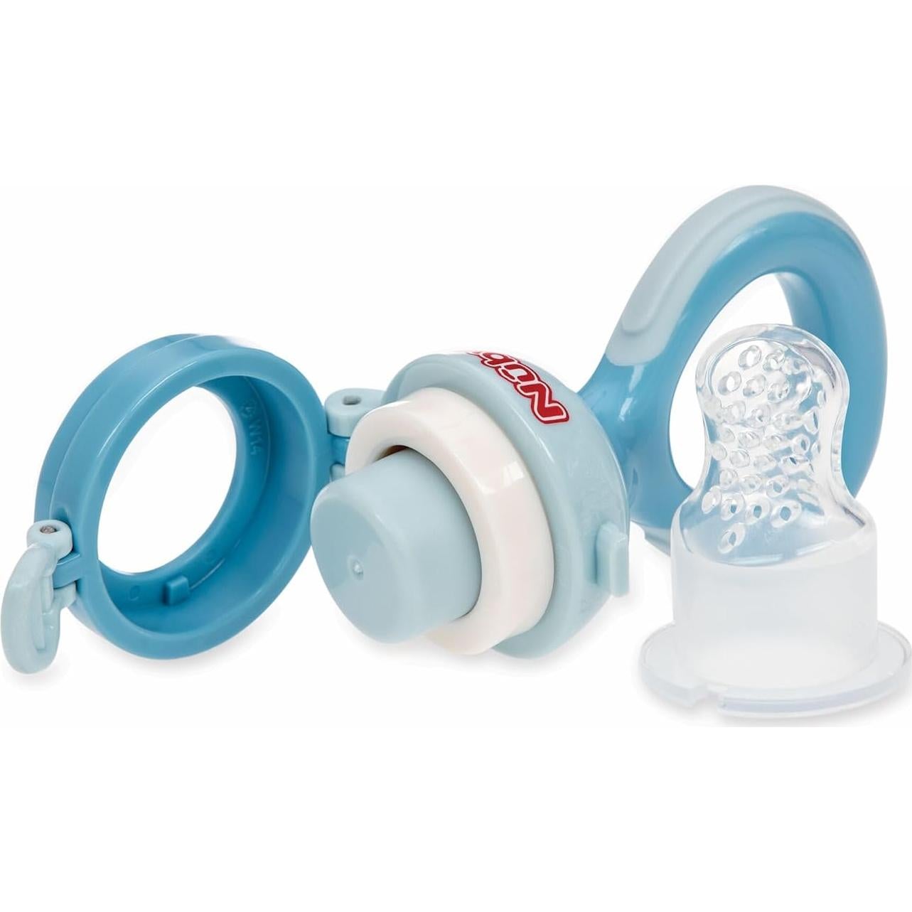 Alimentador de Primer Comida Nuby Twist n' Feed 2 Piezas Aqua Azul