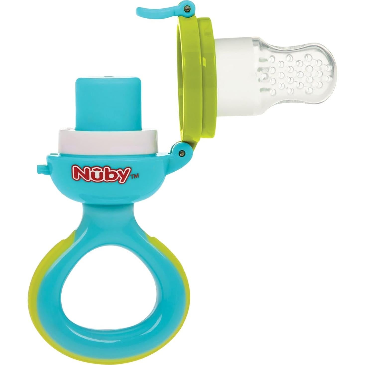 Alimentador de Primer Comida Nuby Twist n' Feed 2 Piezas Aqua Azul