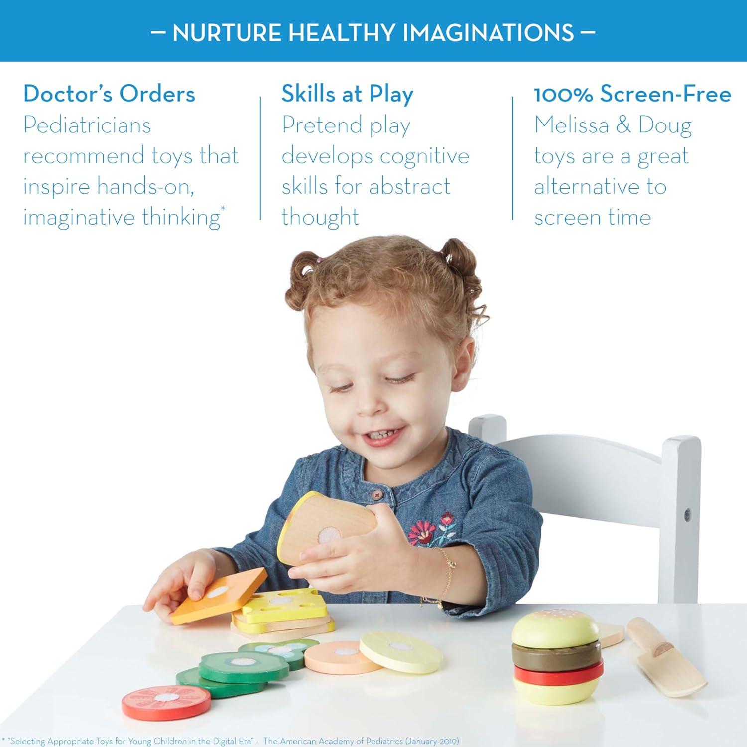 Juego de Comida de Sándwich de Madera Melissa & Doug 16 Piezas