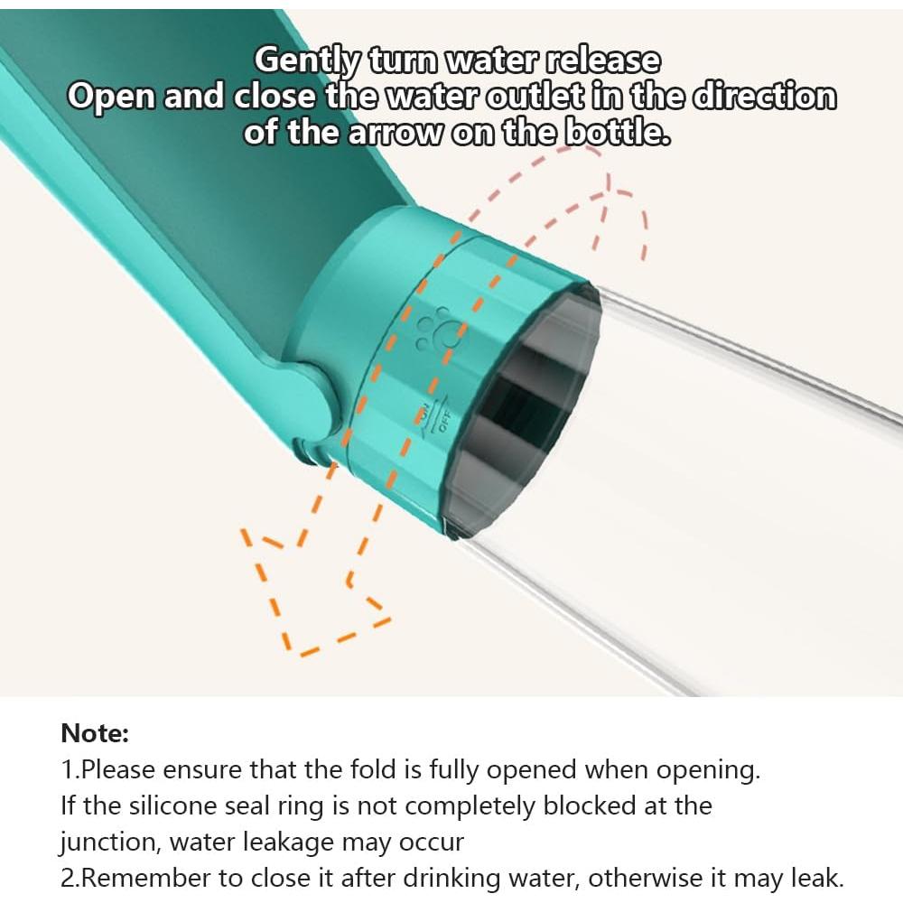 Botella de Agua para Perros PawSailor 19 OZ Plegable Azul