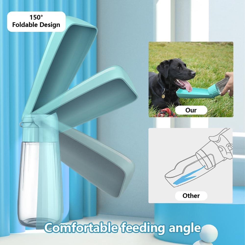 Botella de Agua para Perros PawSailor 19 OZ Plegable Azul