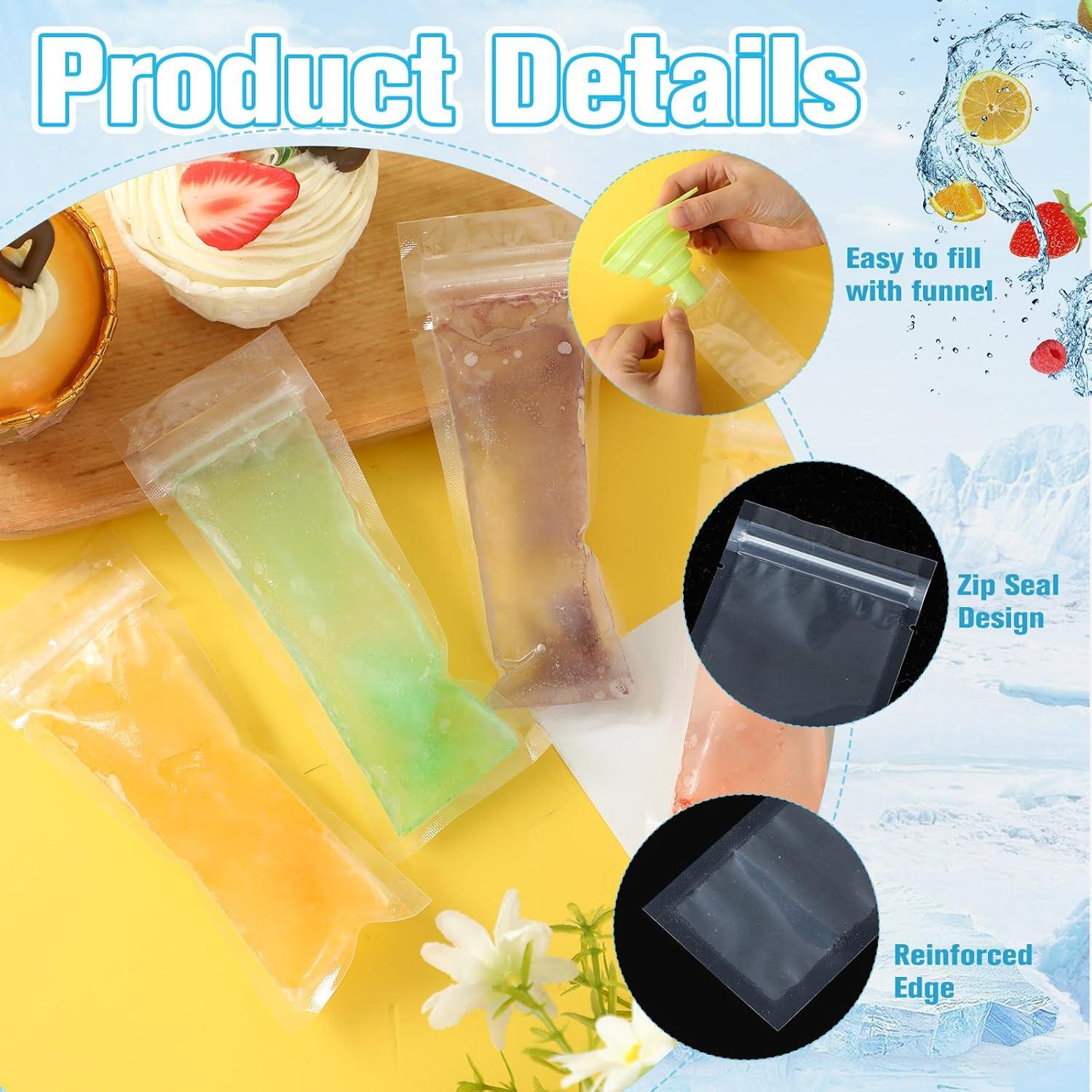 Hoolerry 600 Bolsas de Hielo Desechables con Embudo Silicona 5.1x12.9cm