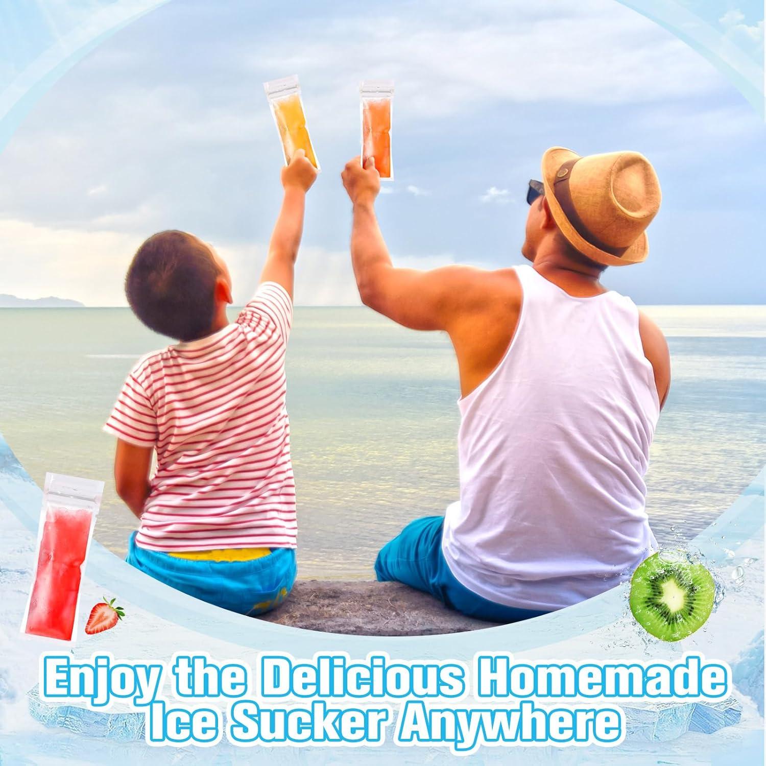 Hoolerry 600 Bolsas de Hielo Desechables con Embudo Silicona 5.1x12.9cm