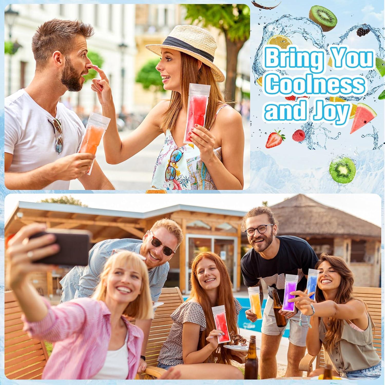 Hoolerry 600 Bolsas de Hielo Desechables con Embudo Silicona 5.1x12.9cm