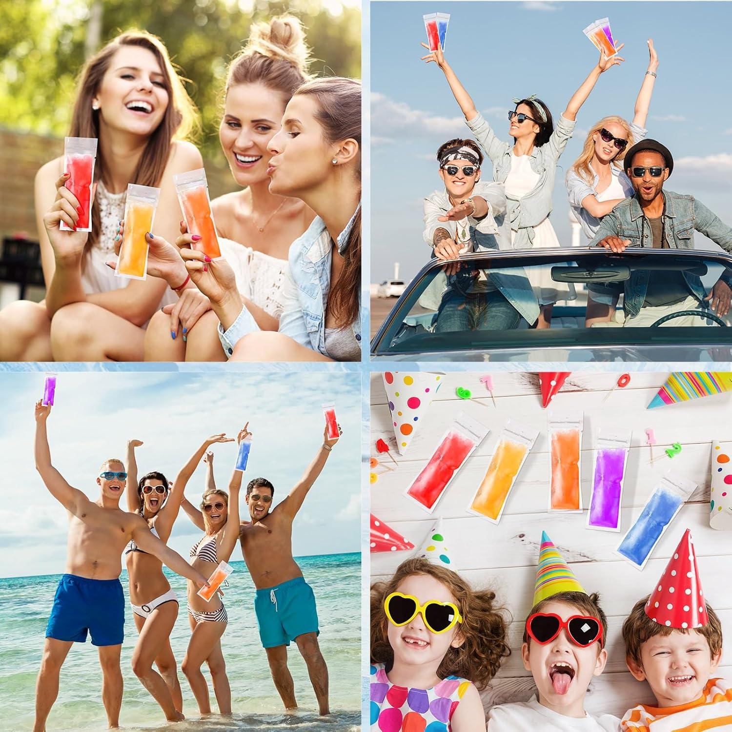 Hoolerry 600 Bolsas de Hielo Desechables con Embudo Silicona 5.1x12.9cm