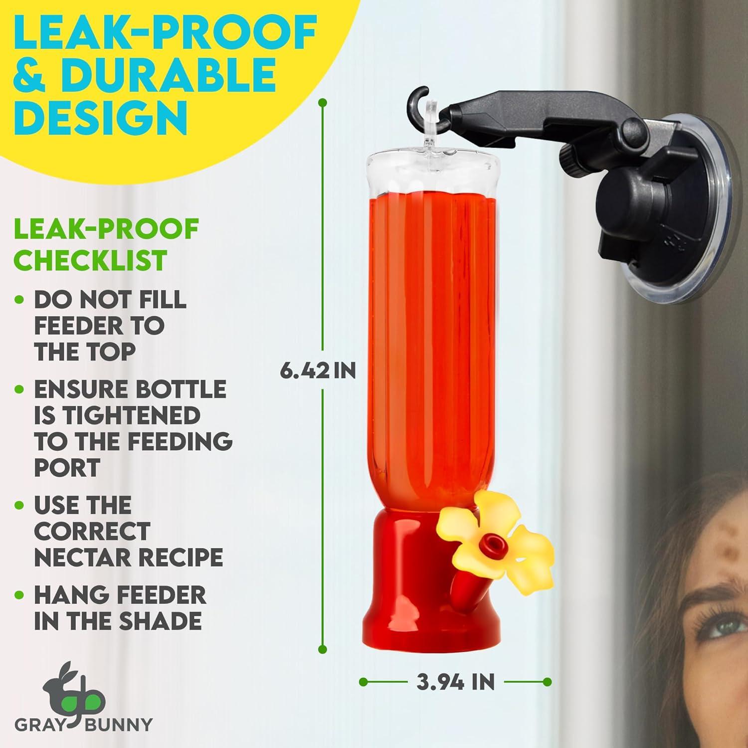 Comedero para Colibríes Gray Bunny con Ventosa 68 ml