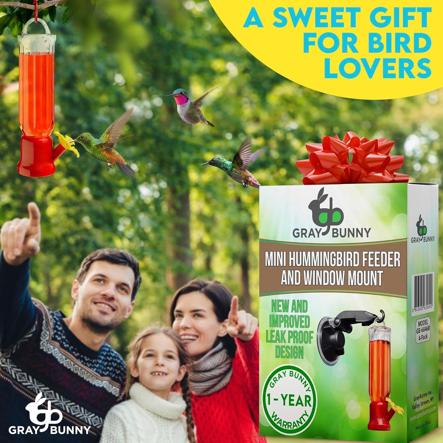 Comedero para Colibríes Gray Bunny con Ventosa 68 ml