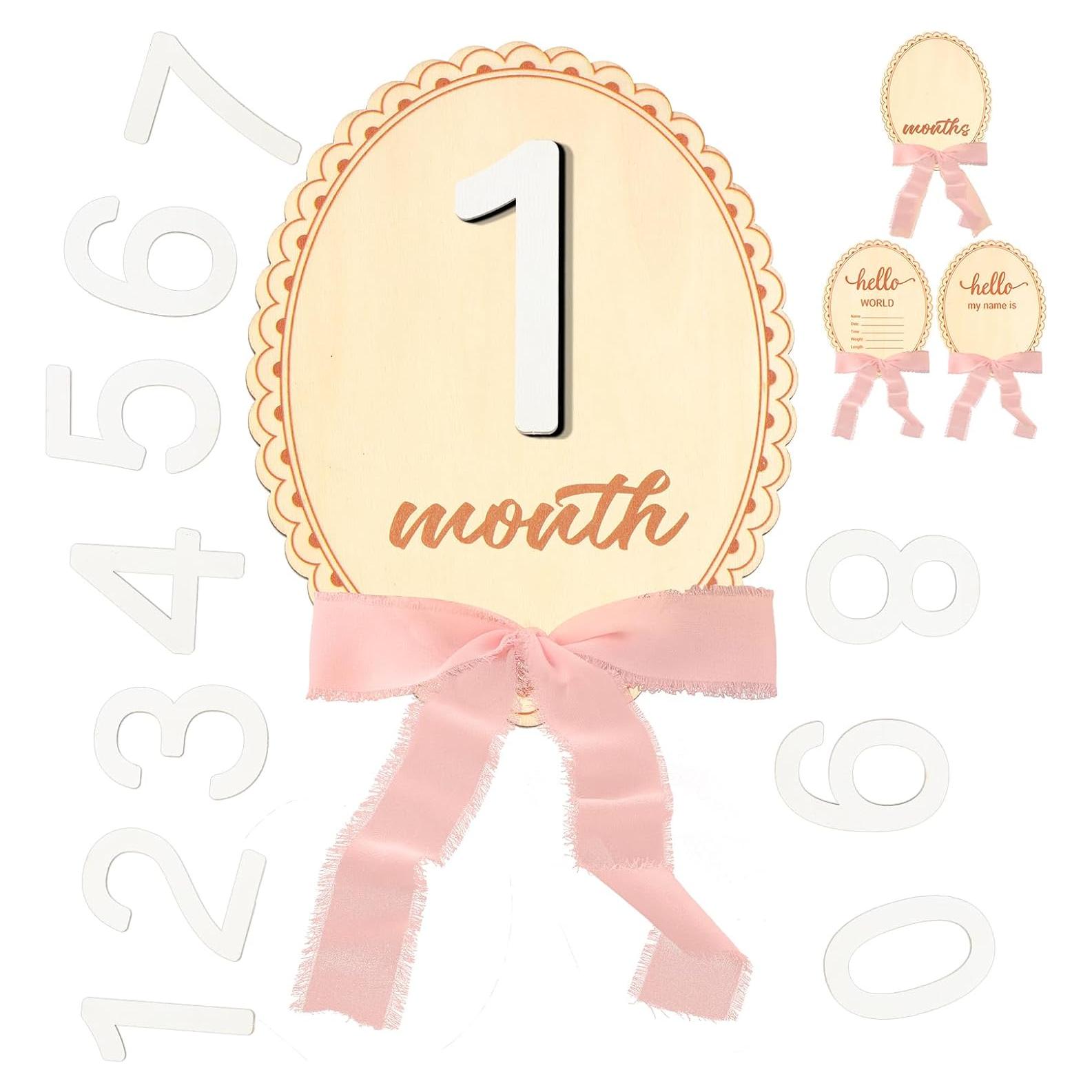 Tarjetas Mensuales de Hitos para Bebés Colingmill Ovaladas