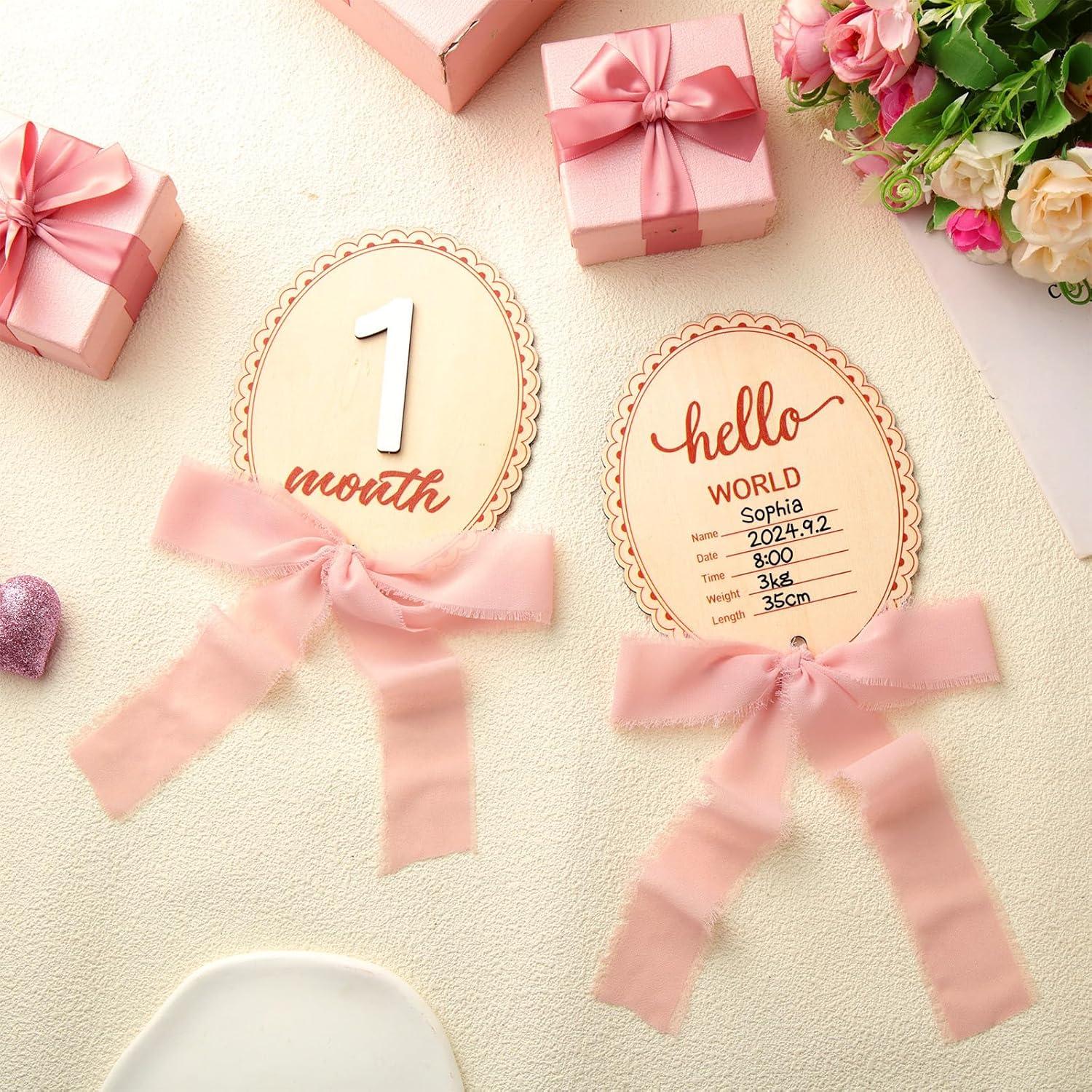 Tarjetas Mensuales de Hitos para Bebés Colingmill Ovaladas