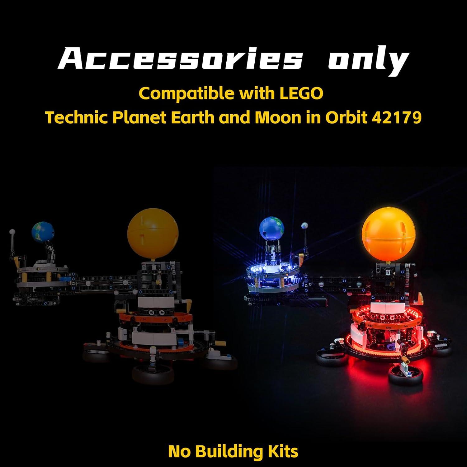 Luces LED BrickBling para Lego 42179 Planeta Tierra y Luna