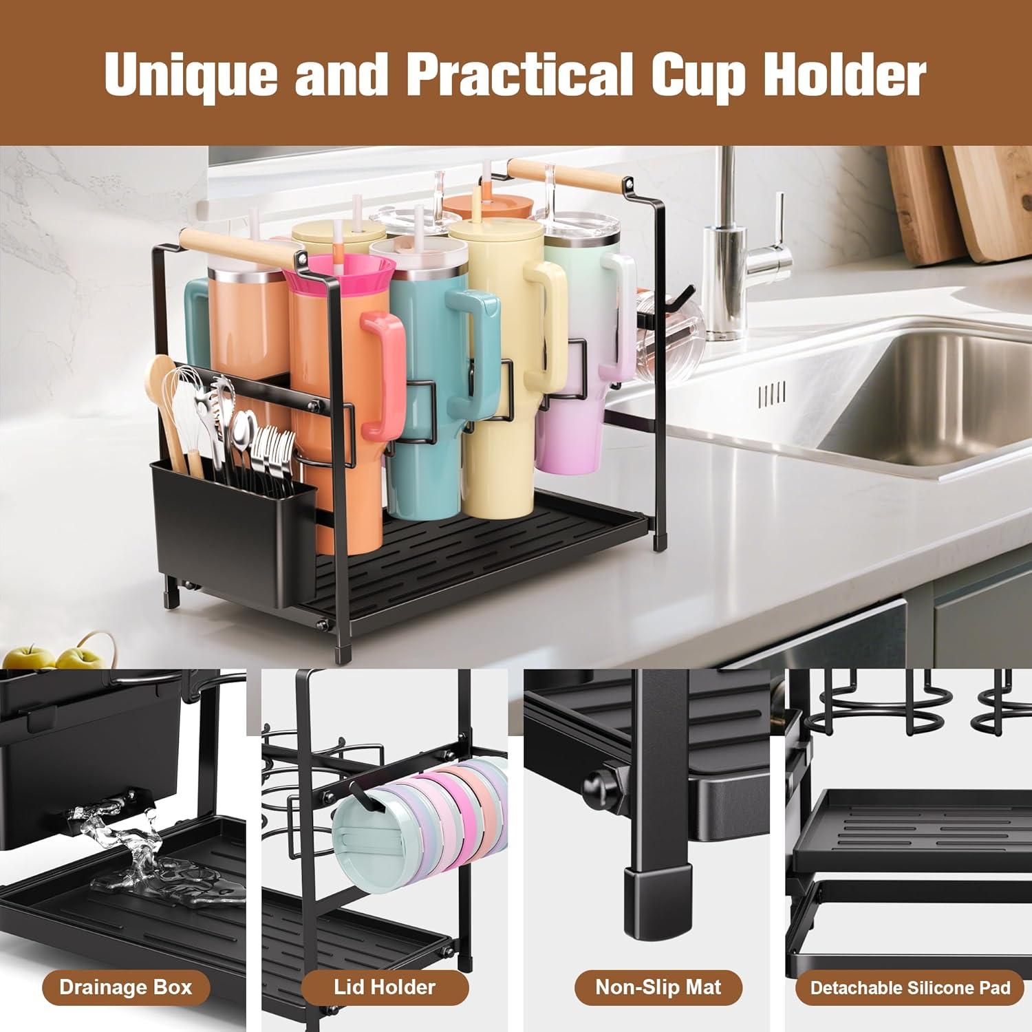 Organizador de Botellas de Agua Ftikvo 40 oz 4 Compartimentos