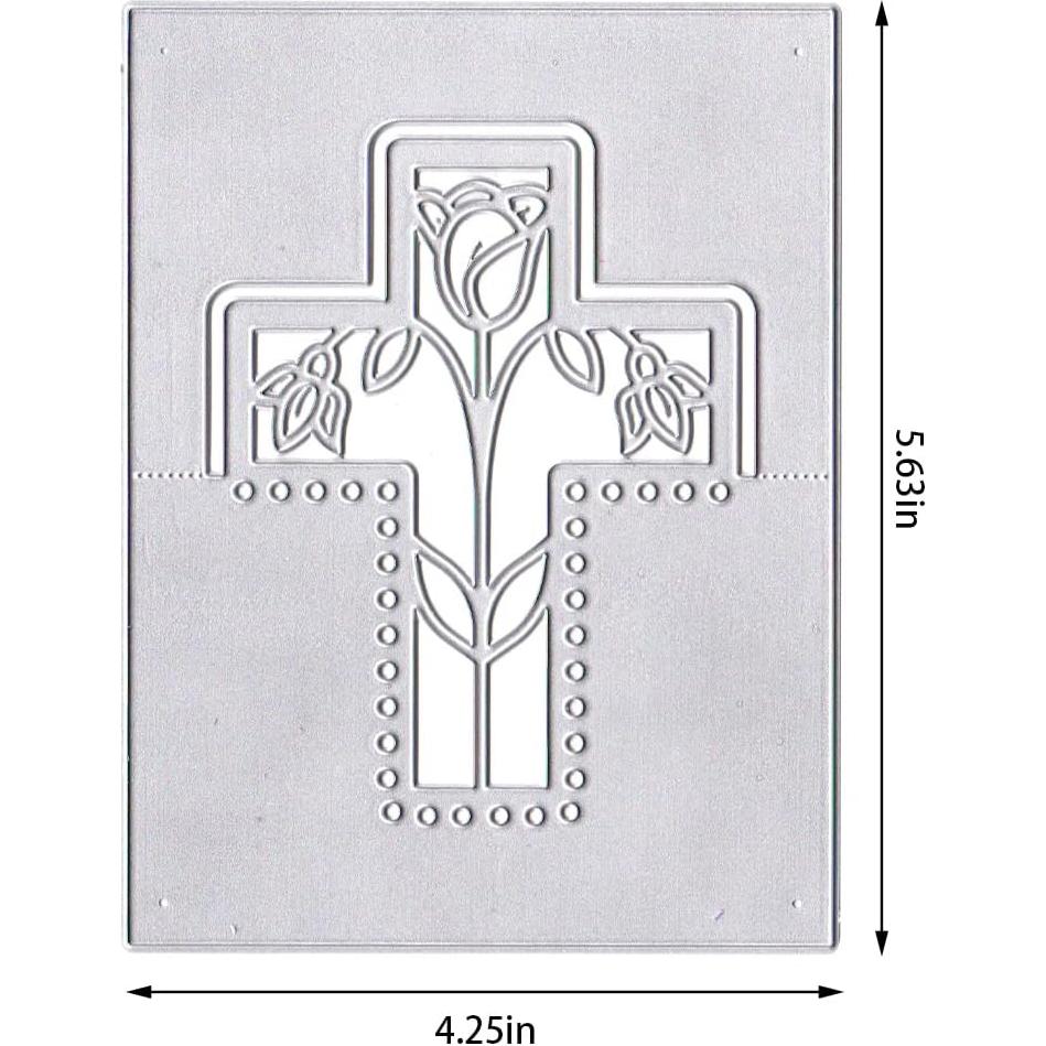 Troqueles de Corte Pascua On-Airstore Cruz Floral 9.91x7.87cm