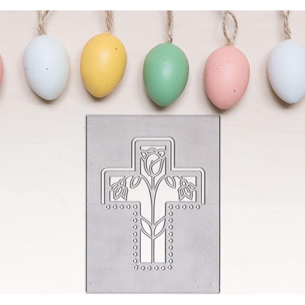 Troqueles de Corte Pascua On-Airstore Cruz Floral 9.91x7.87cm