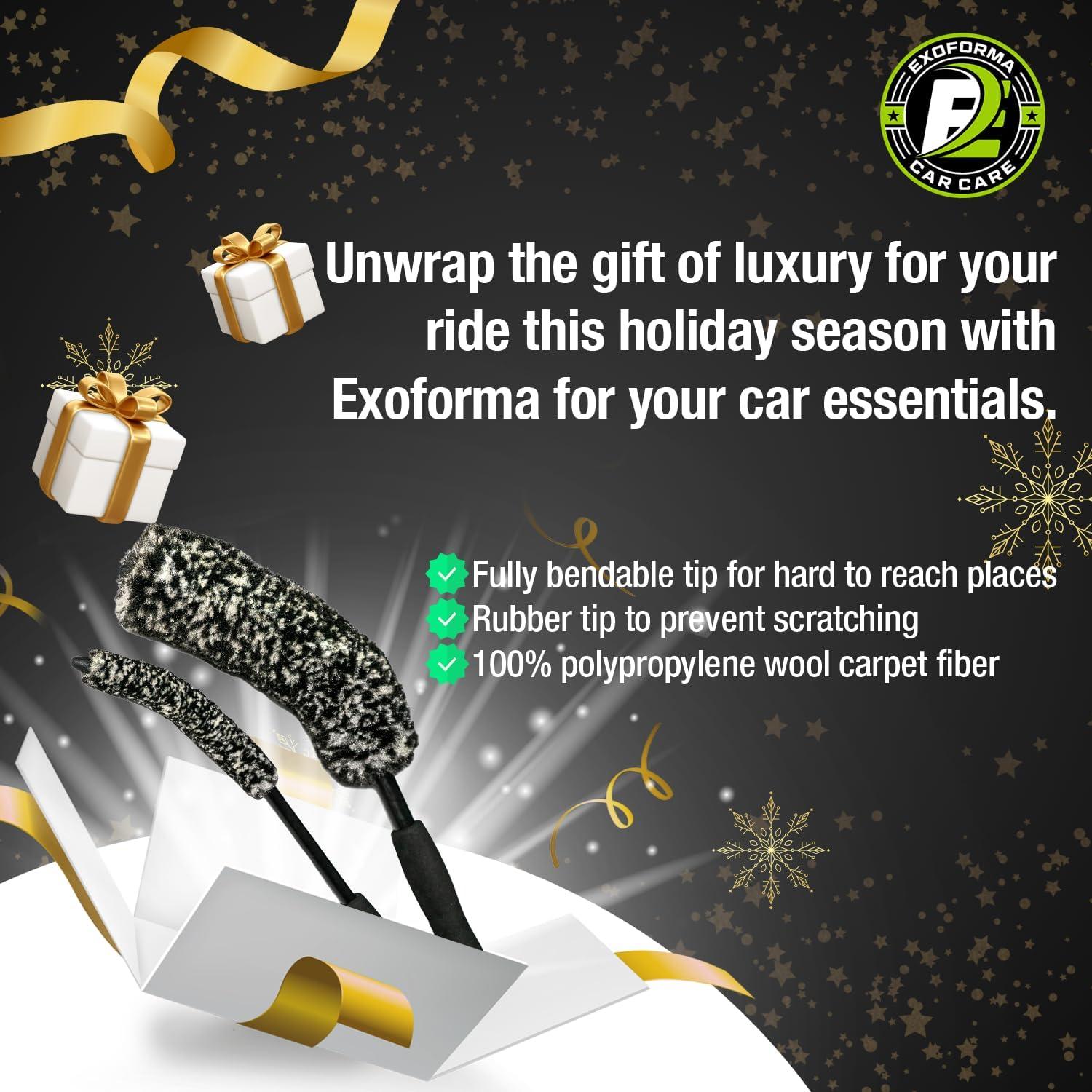 Juego de Cepillos Flexibles ExoForma para Limpiar Llantas - 2 Piezas