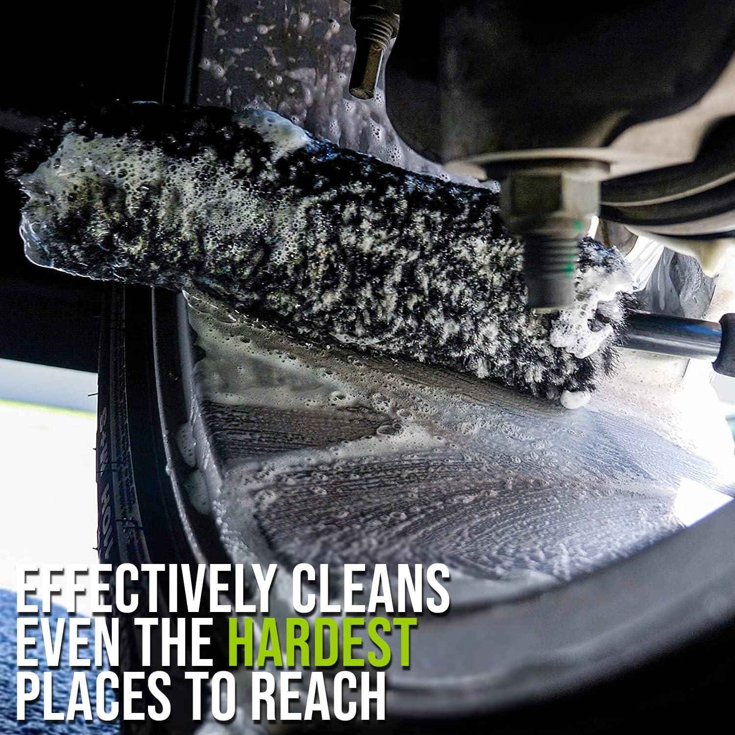 Juego de Cepillos Flexibles ExoForma para Limpiar Llantas - 2 Piezas