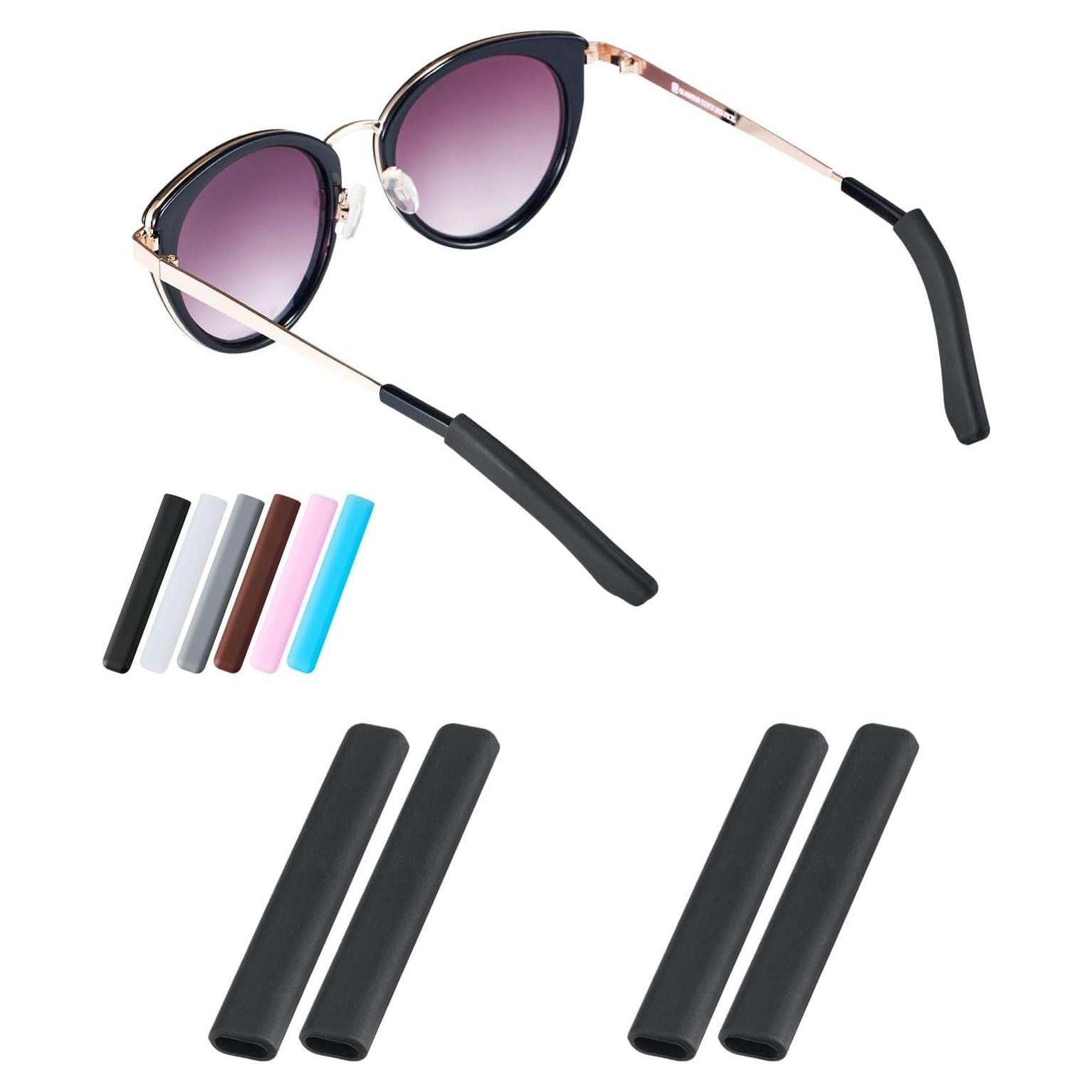 Almohadillas de Silicona Gdnmpat para Gafas - 2 Pares Negros