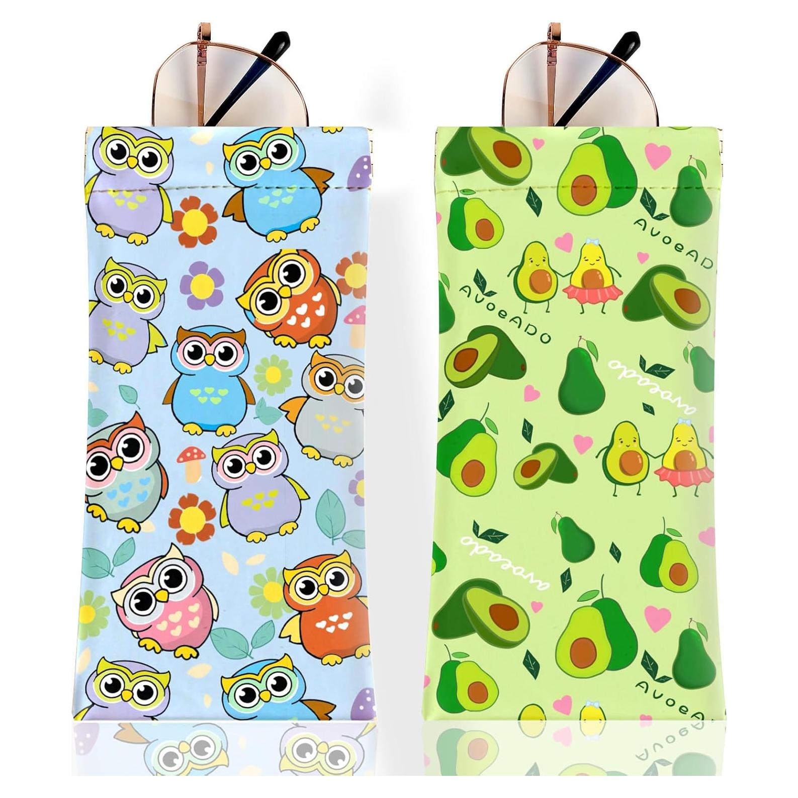 2 Estuches de Gafas de Sol PU con Paño de Limpieza - YJ