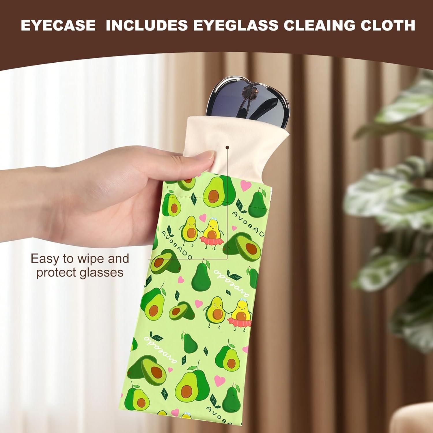 2 Estuches de Gafas de Sol PU con Paño de Limpieza - YJ