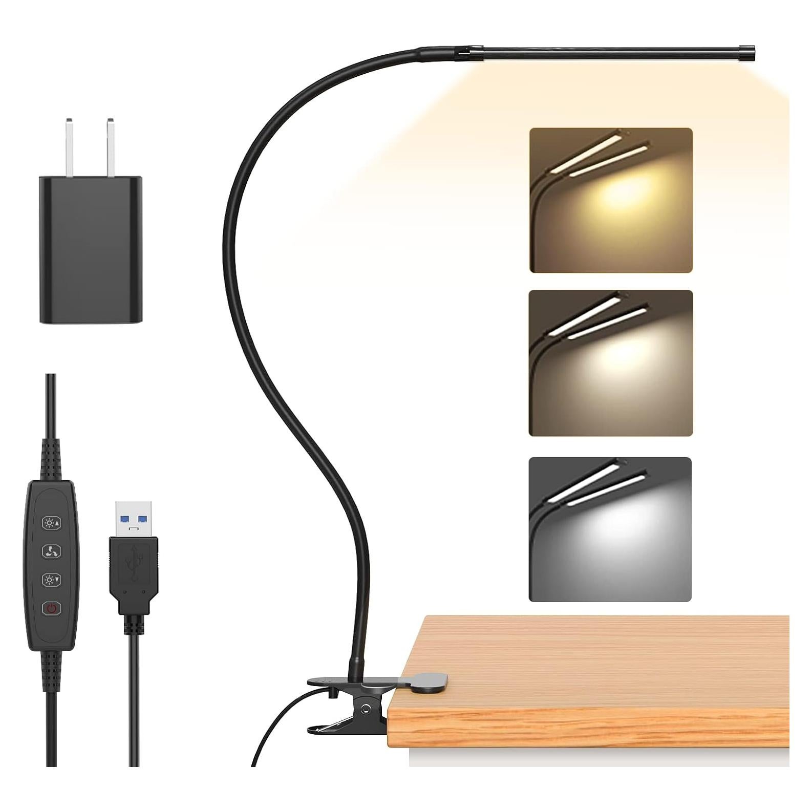 Lámpara de Libro LED iZell con Clip, 3 Modos y 10 Brillos