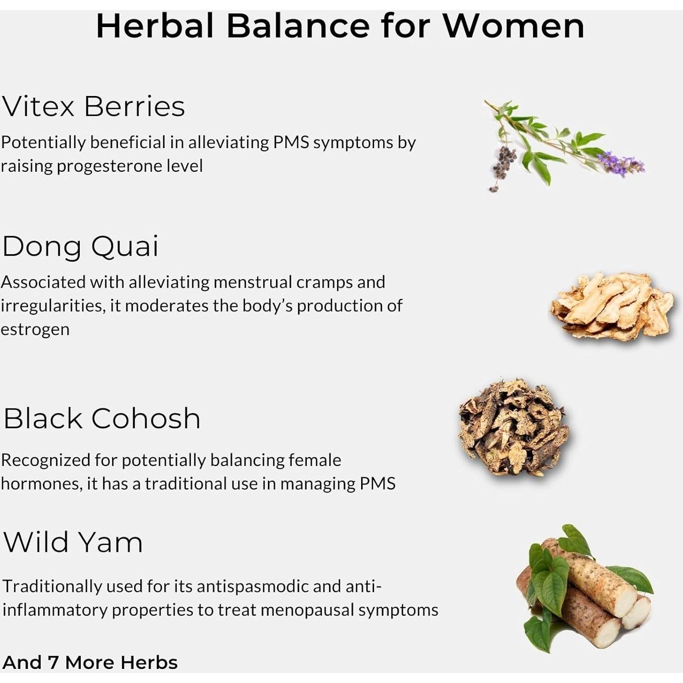 MenstrEaze Equilibrio Hormonal Natural para Mujeres - 30 Cápsulas