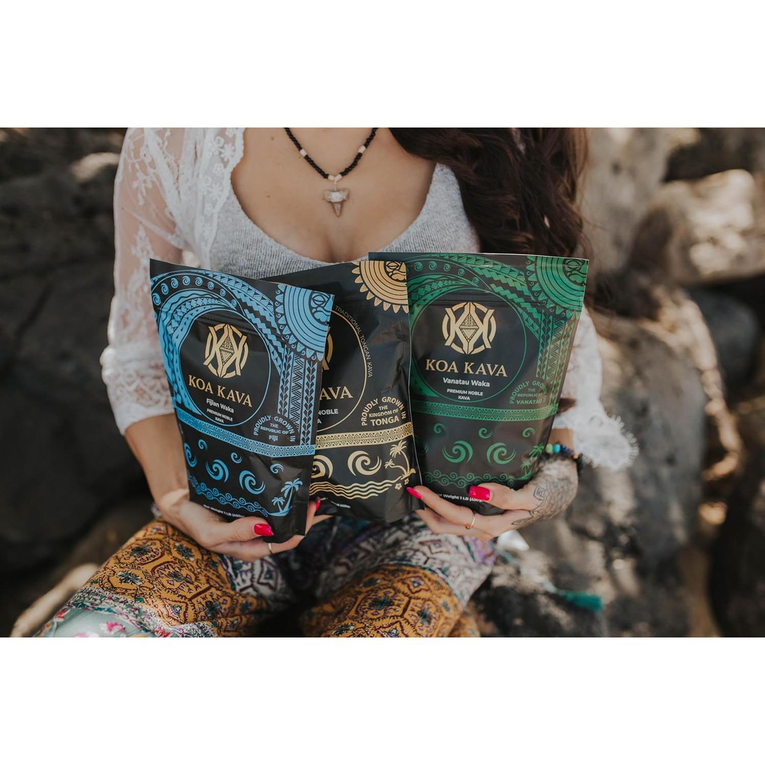 Kava Kava Polvo Koa - 453g de Raíz de Tonga, Bebida Natural