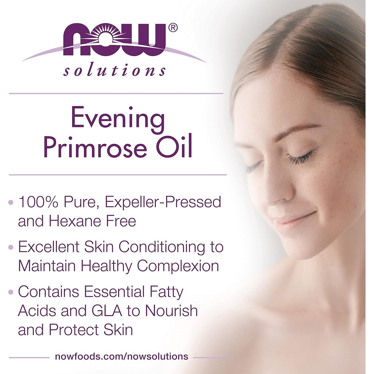 Aceite de Onagra 100% Puro NOW Foods 118 ml - Hidratante Natural