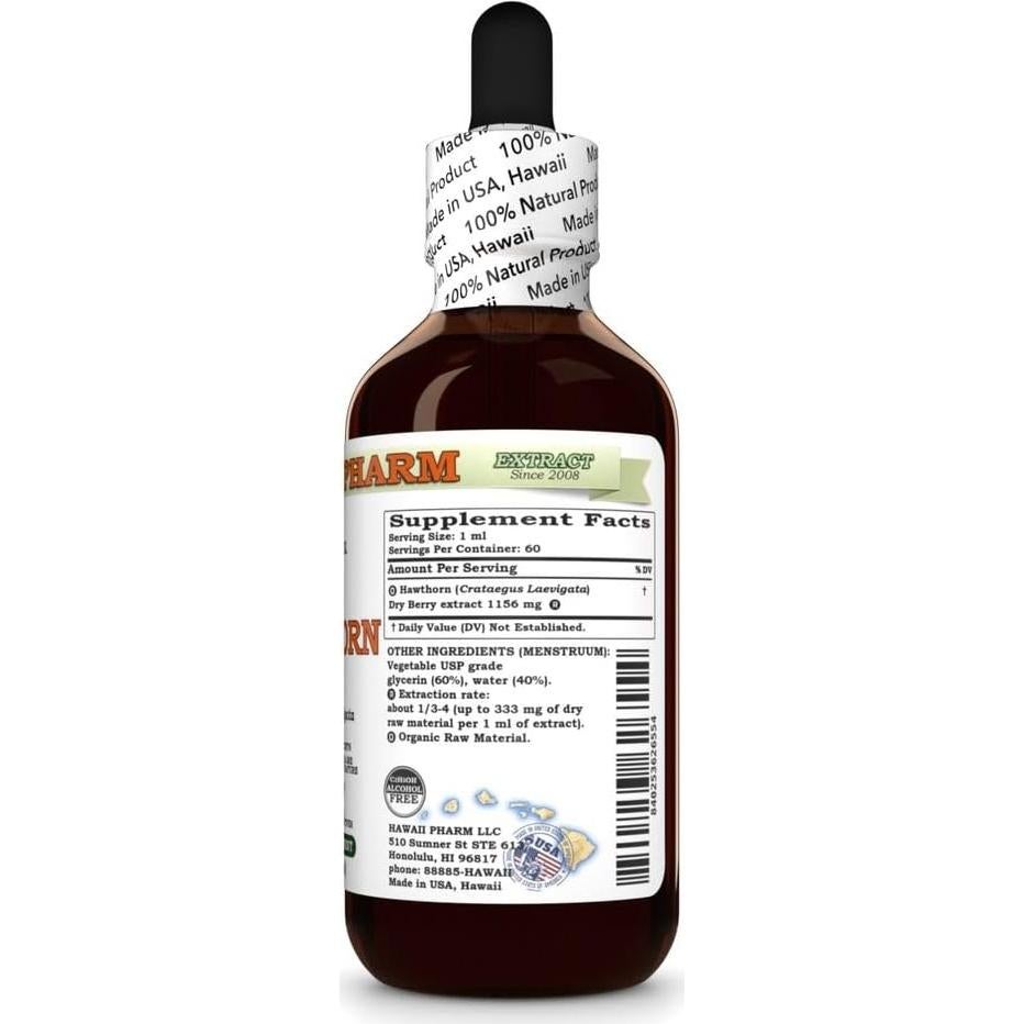 Extracto de Hawthorn sin Alcohol Hawaii Pharm 60 ml Antioxidante