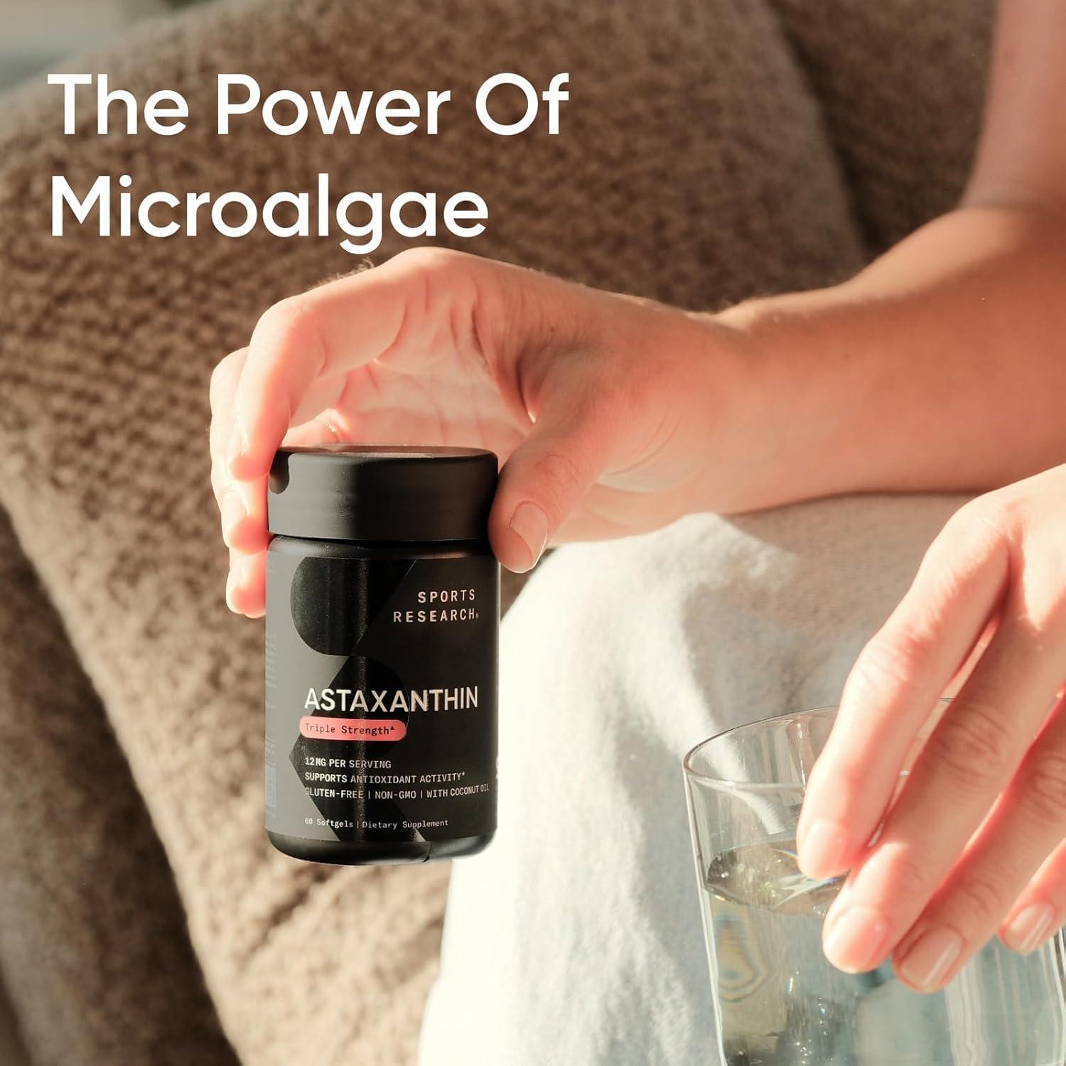 Astaxantina 12mg Investigación Deportiva con Aceite de Coco - 60 Cápsulas