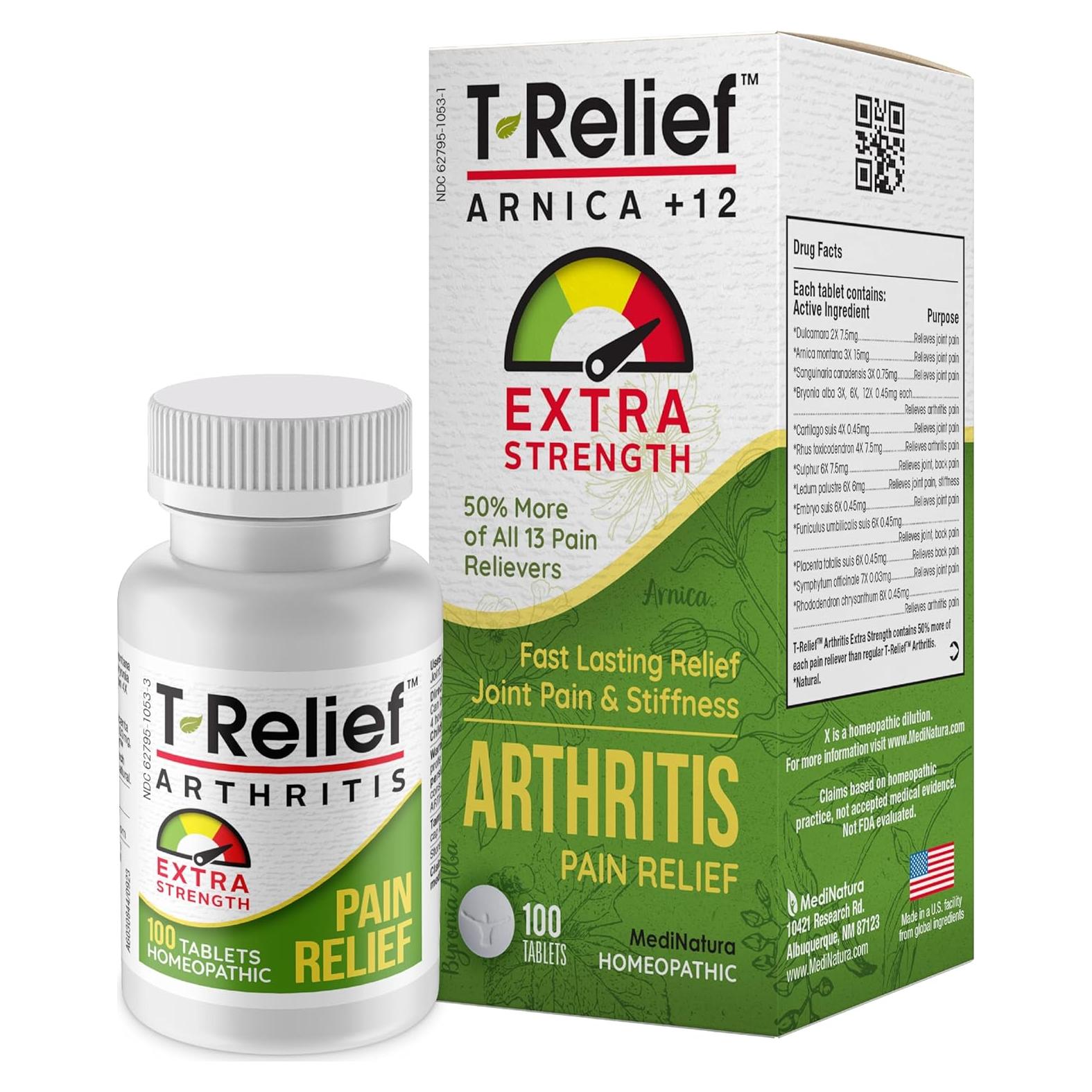 T-Relief Alivio Dolor Artritis Heel 100 Tabletas Naturales