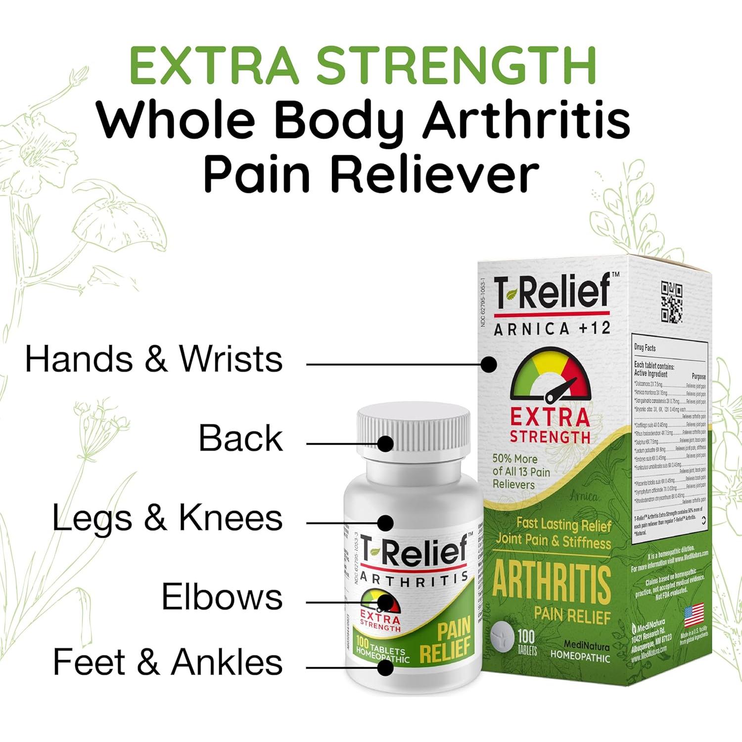 T-Relief Alivio Dolor Artritis Heel 100 Tabletas Naturales