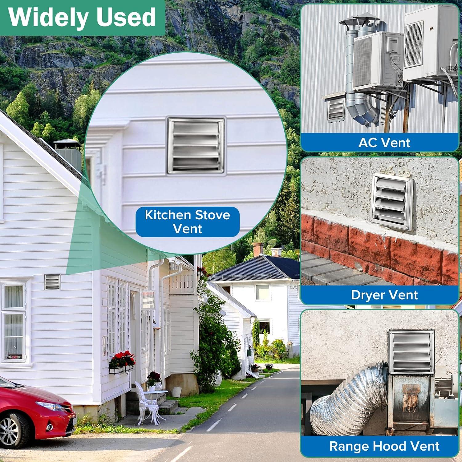 Cubierta de Ventilación de Secadora 4" Acero Inoxidable Hydencamm