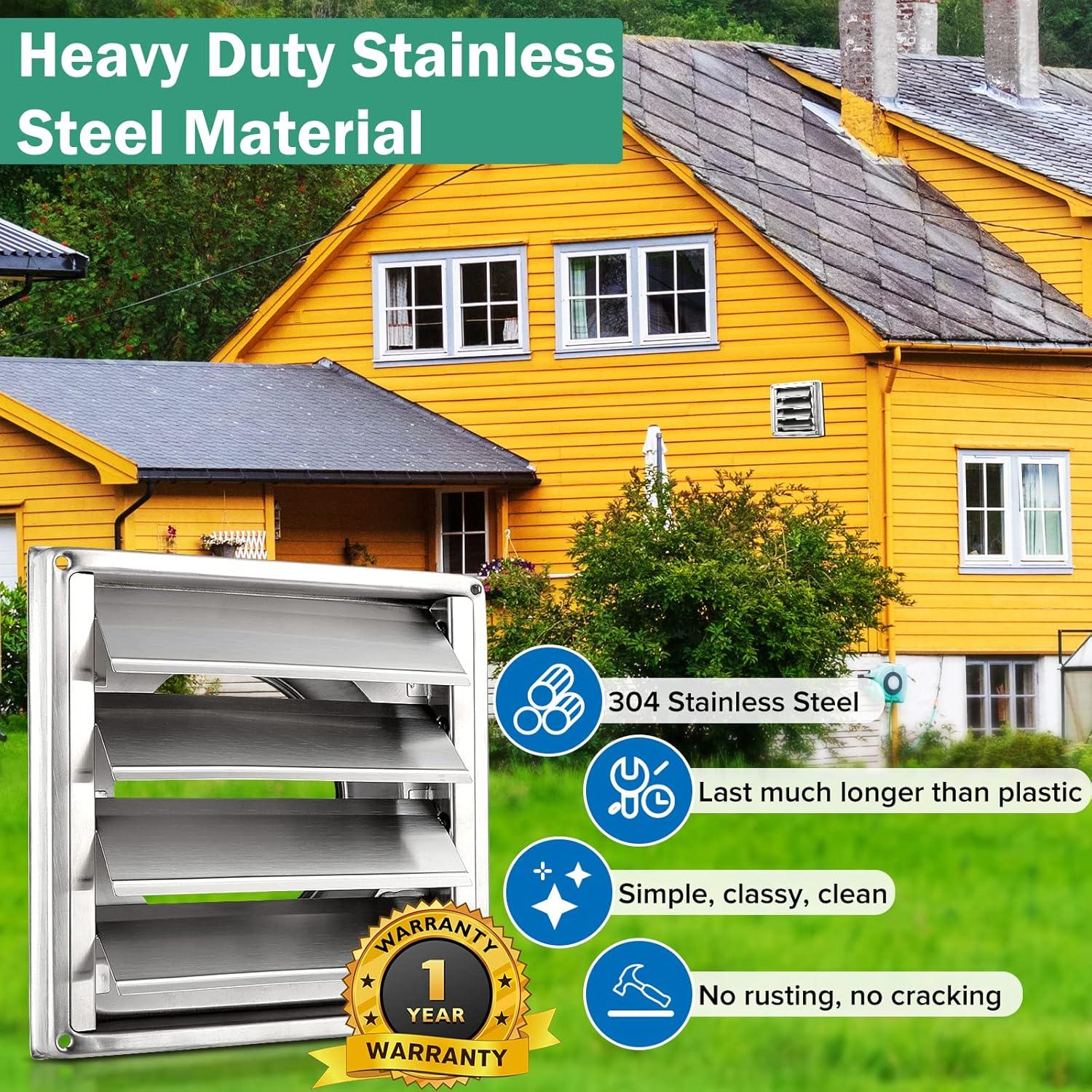 Cubierta de Ventilación de Secadora 4" Acero Inoxidable Hydencamm