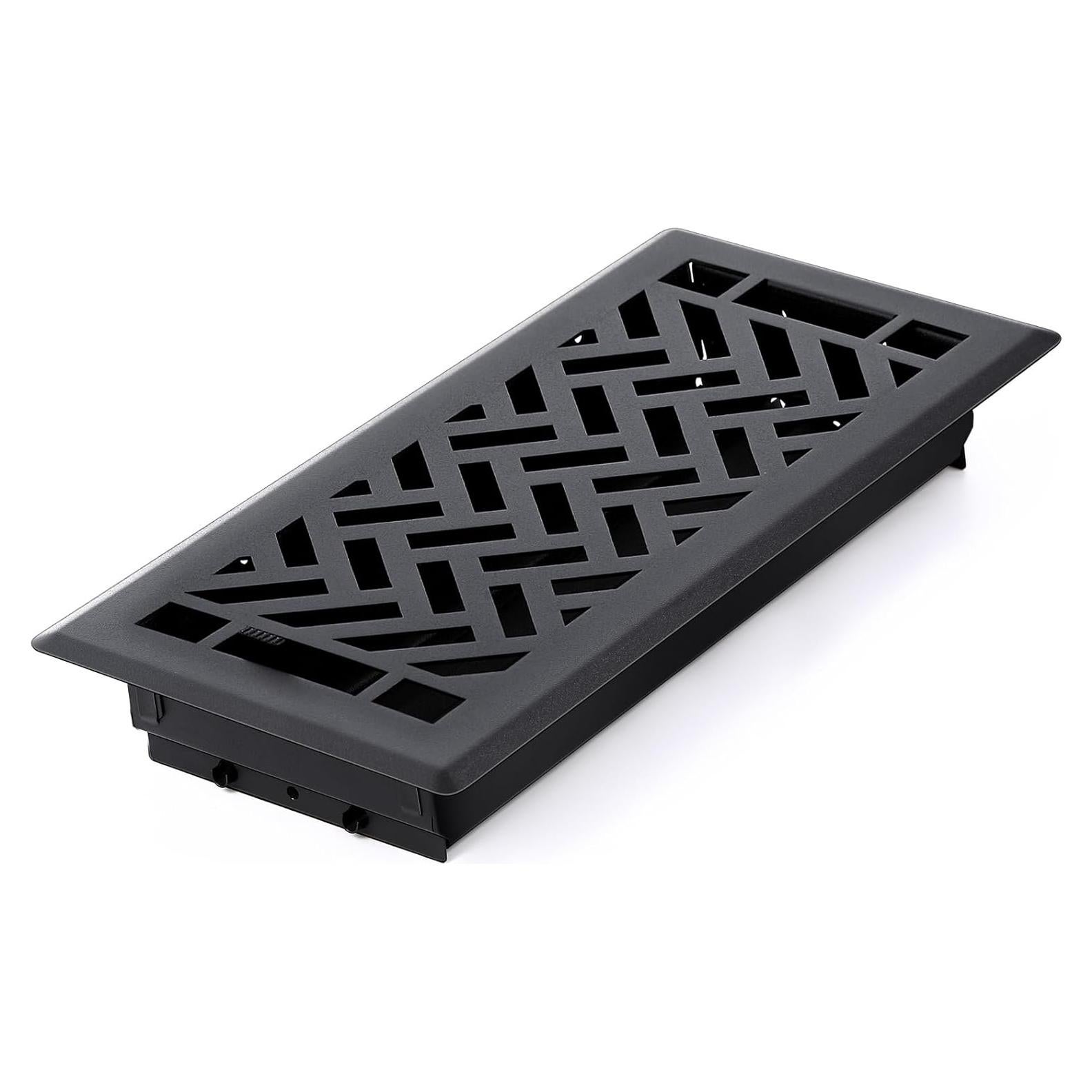Registro de Piso Tuanse Negro Esmerilado 4x10" (10.16x25.4cm) Acero