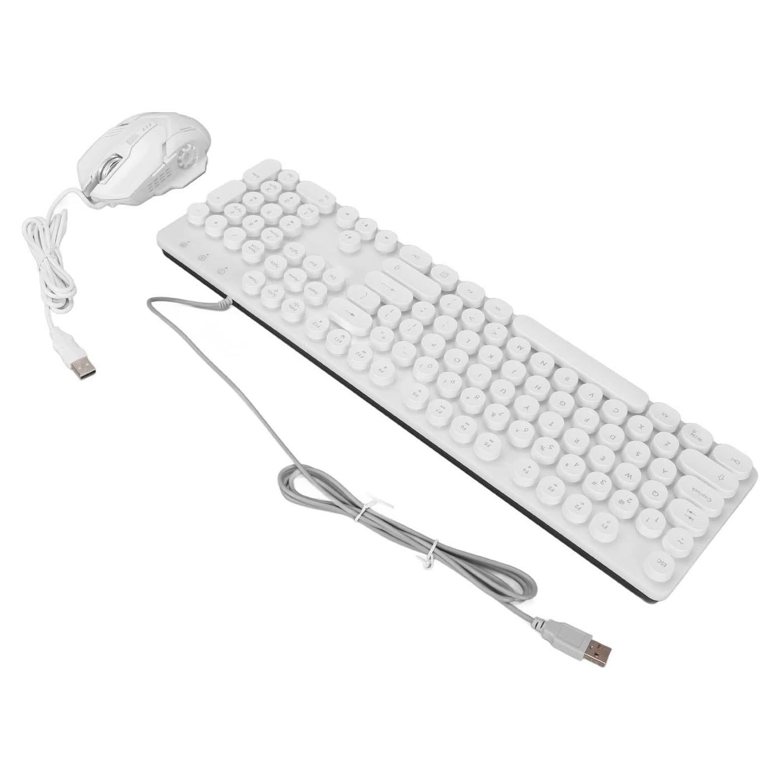 Combo Teclado Mecánico y Ratón RGB Zunate 104 Teclas Blanco