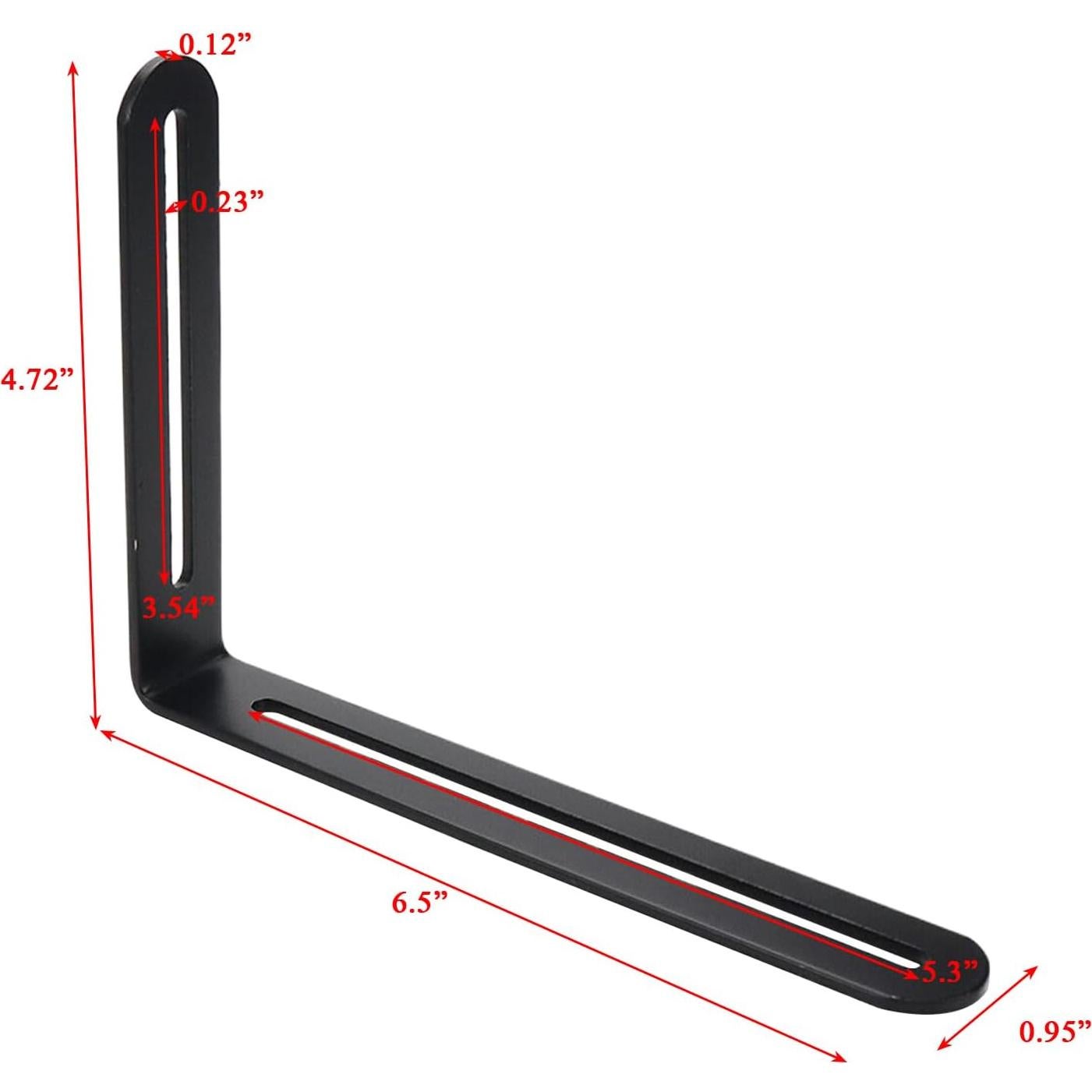 Soporte en L Ajustable Xiaoyztan Acero Inoxidable 16.5x12cm Negro