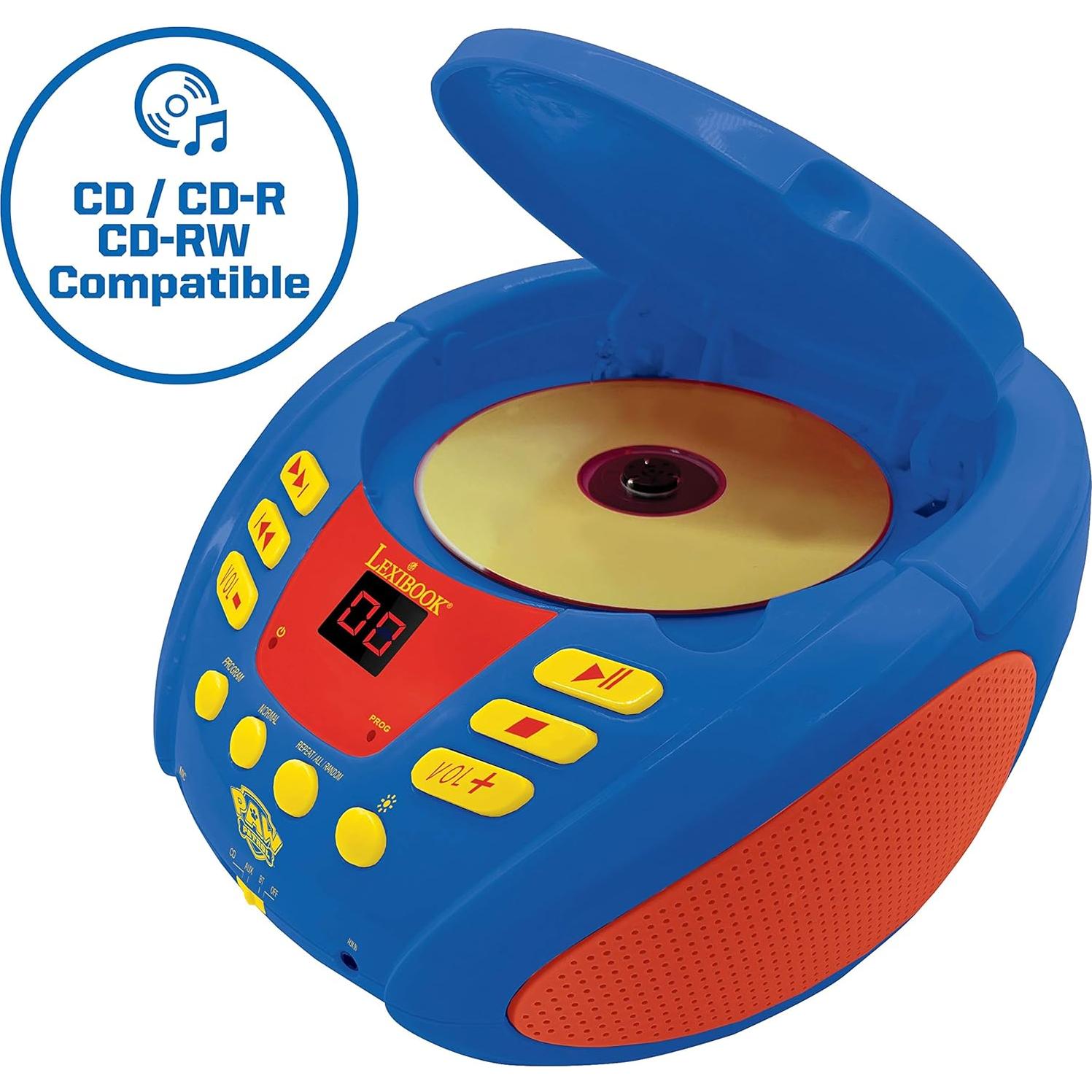 Reproductor de CD Bluetooth Lexibook Patrulla Canina 1.31kg