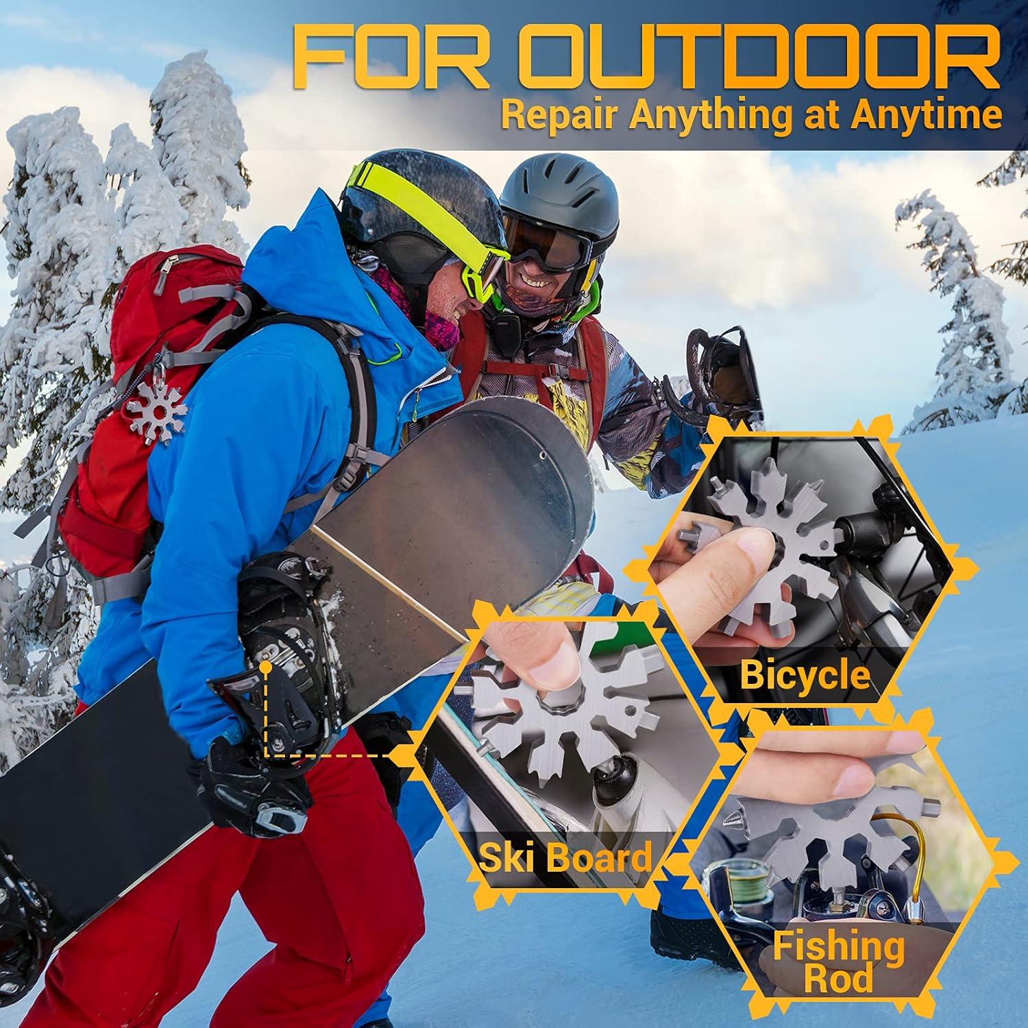 Herramienta Multifuncional PARIGO 20-en-1 Mini Nieve Plata