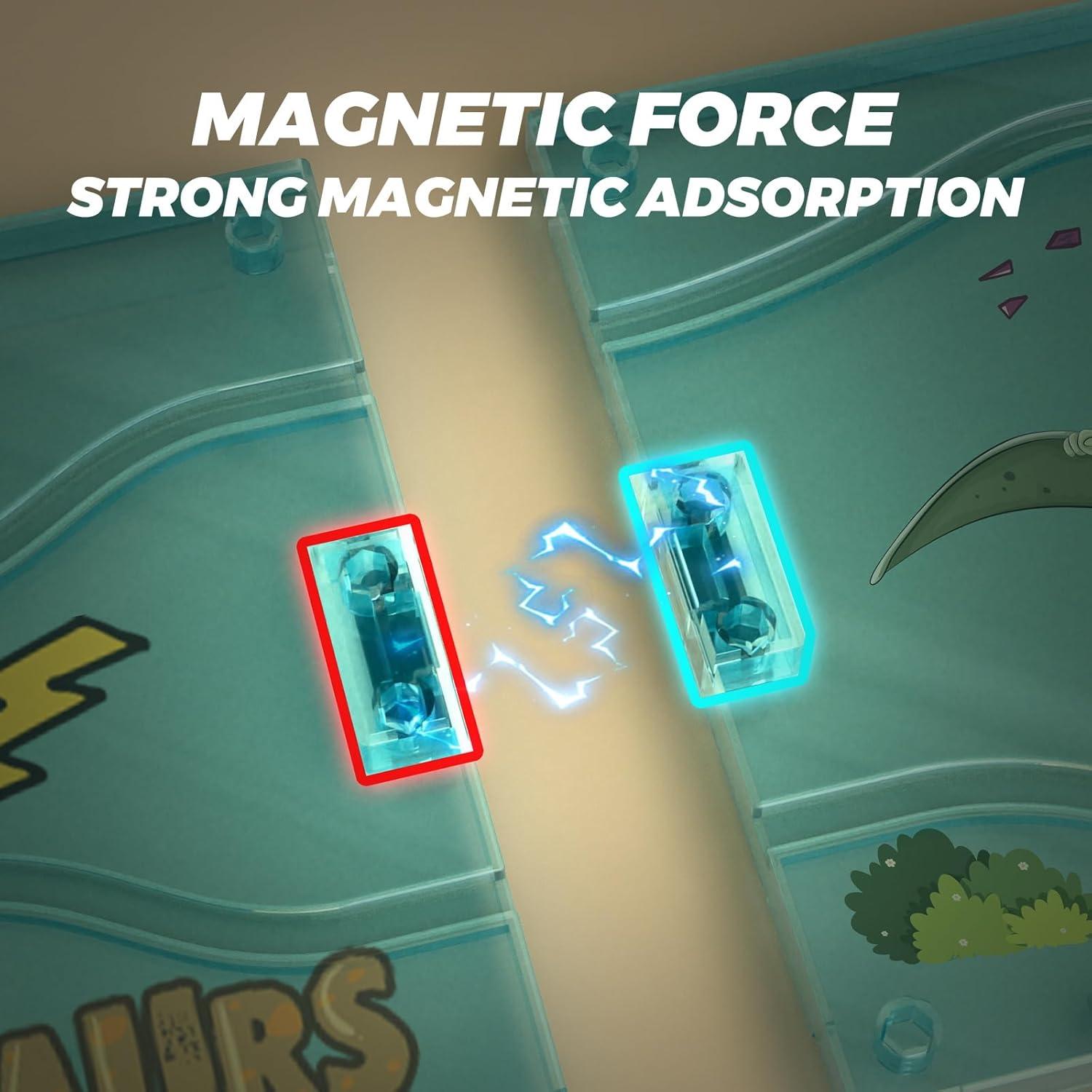 Set de Pista de Carreras Magnéticas BBnote 12 Piezas Dinosaurio