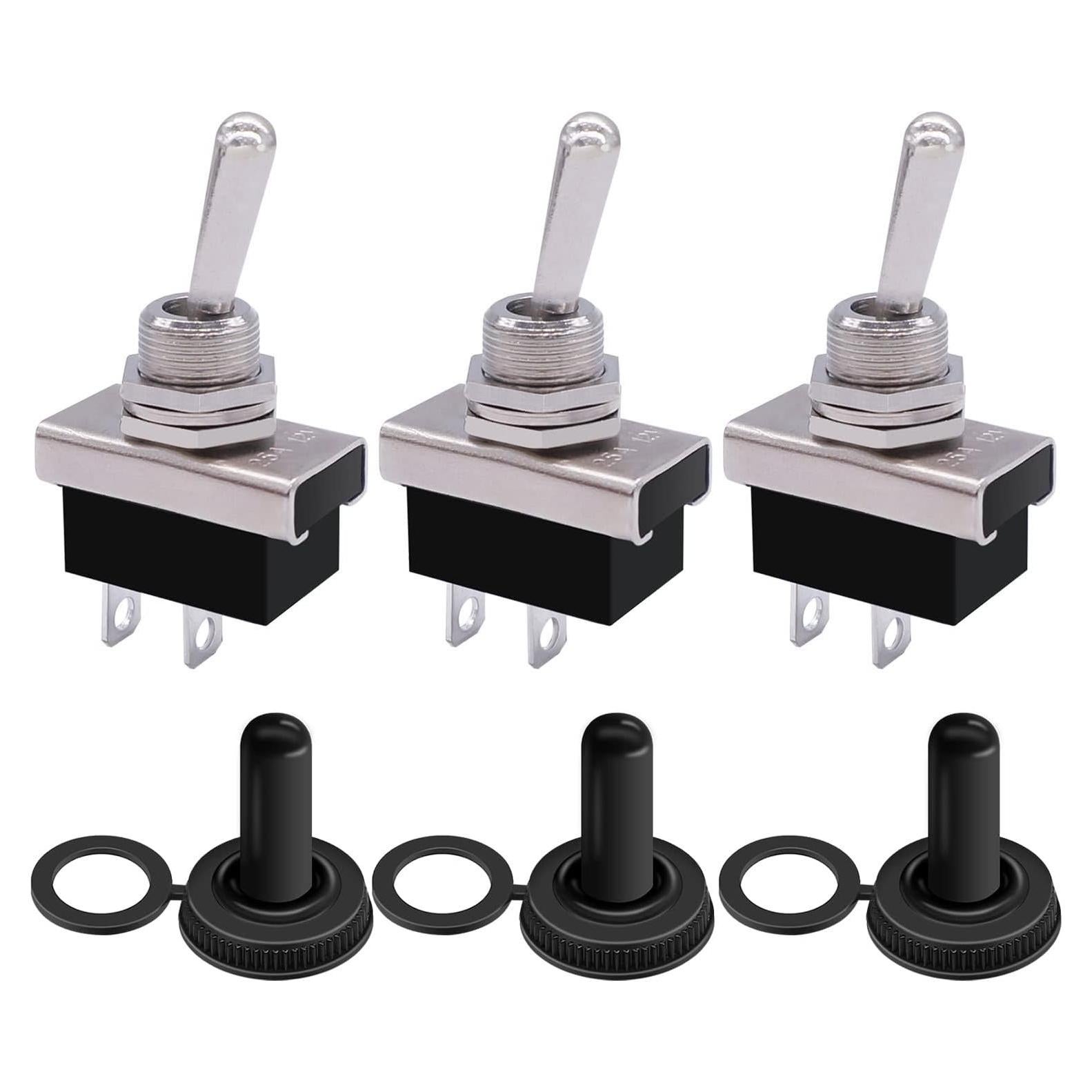 Interruptor de Palanca a Prueba de Agua Weideer 12V 25A 2 Pines