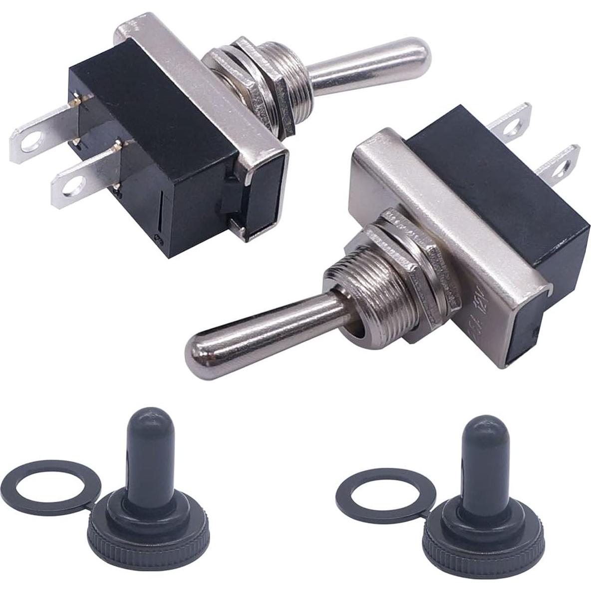 Interruptor de Palanca a Prueba de Agua Weideer 12V 25A 2 Pines