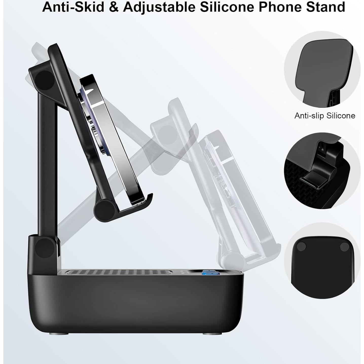 Soporte para Teléfono con Altavoz Bluetooth COMISO X8 - Negro