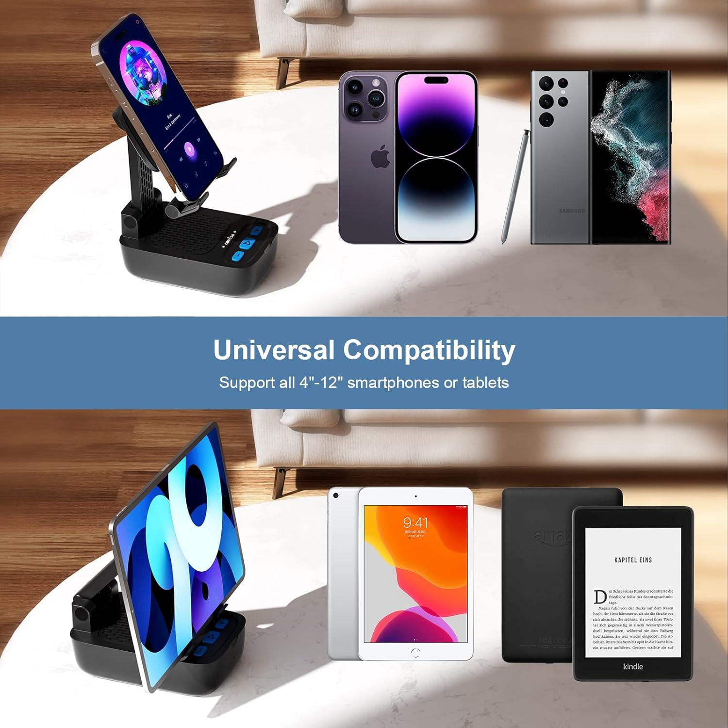 Soporte para Teléfono con Altavoz Bluetooth COMISO X8 - Negro