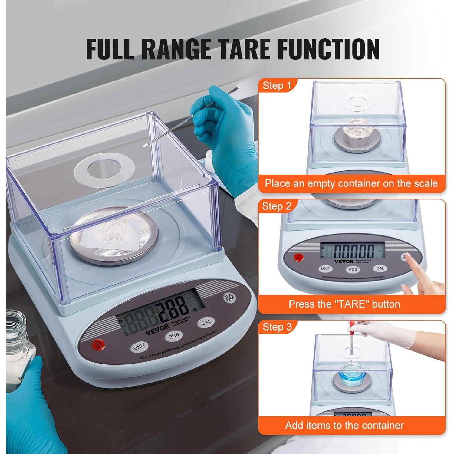 Balanza Analítica VEVOR 500g x 0.001g Precisión Alta