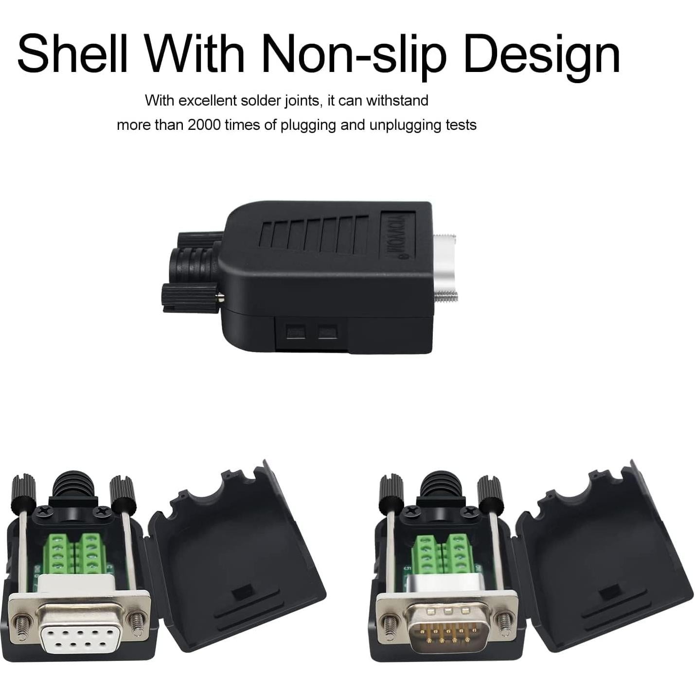 Conector DB9 macho/hembra YIOVVOM sin soldadura 10 PCS