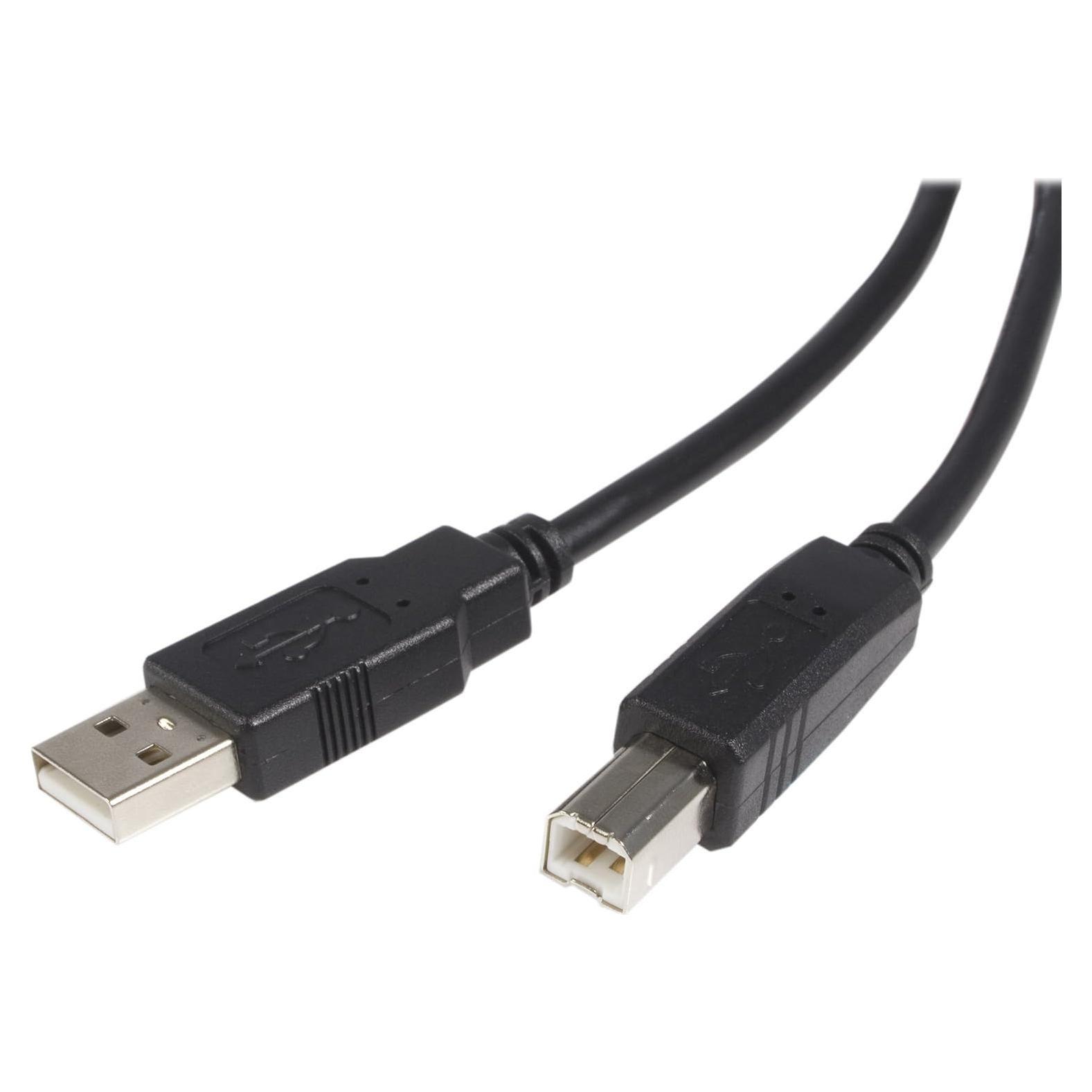 Cable de Impresora USB 2.0 A a B StarTech 1.8 m Negro